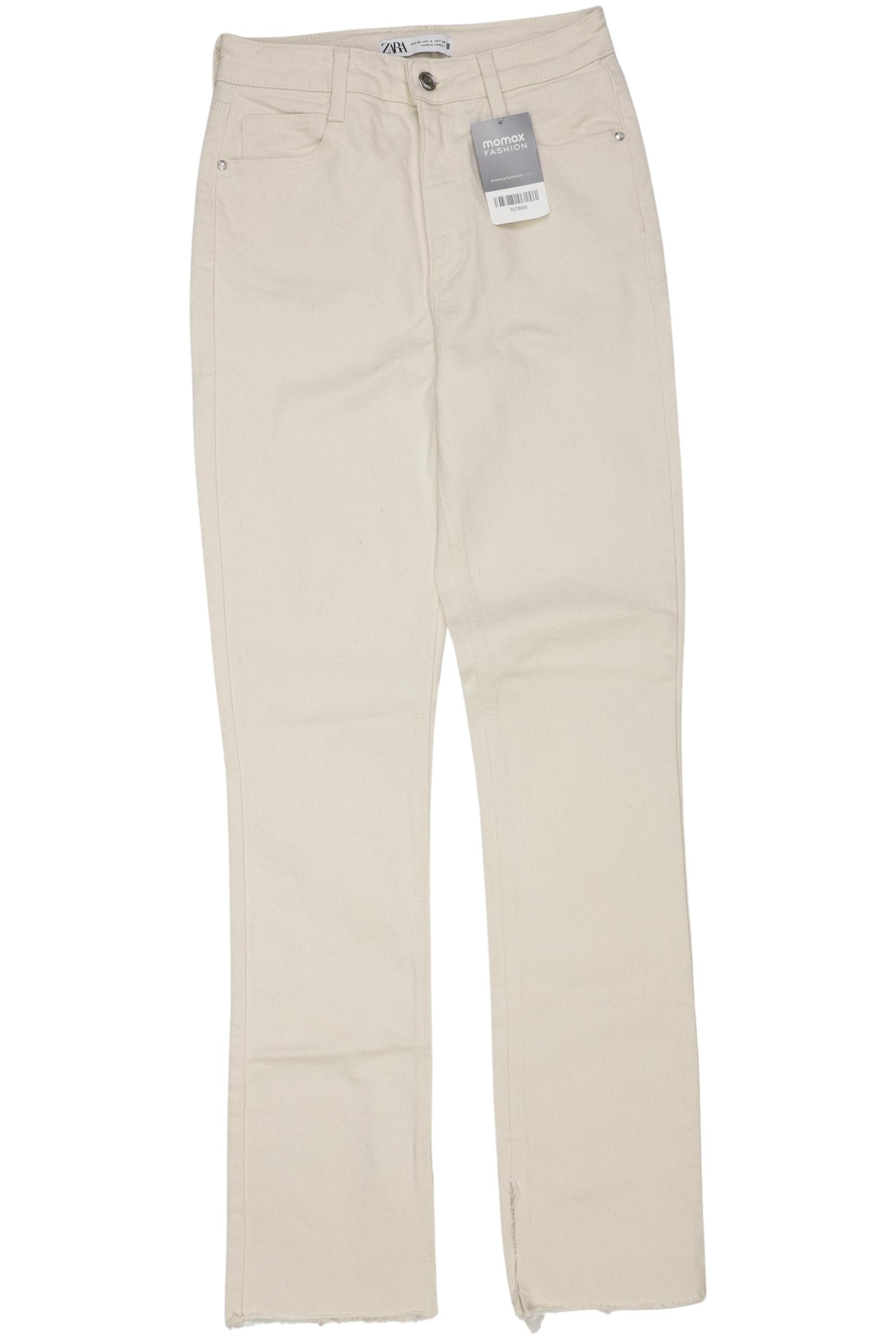 

Zara Damen Jeans, cremeweiß, Gr. 36