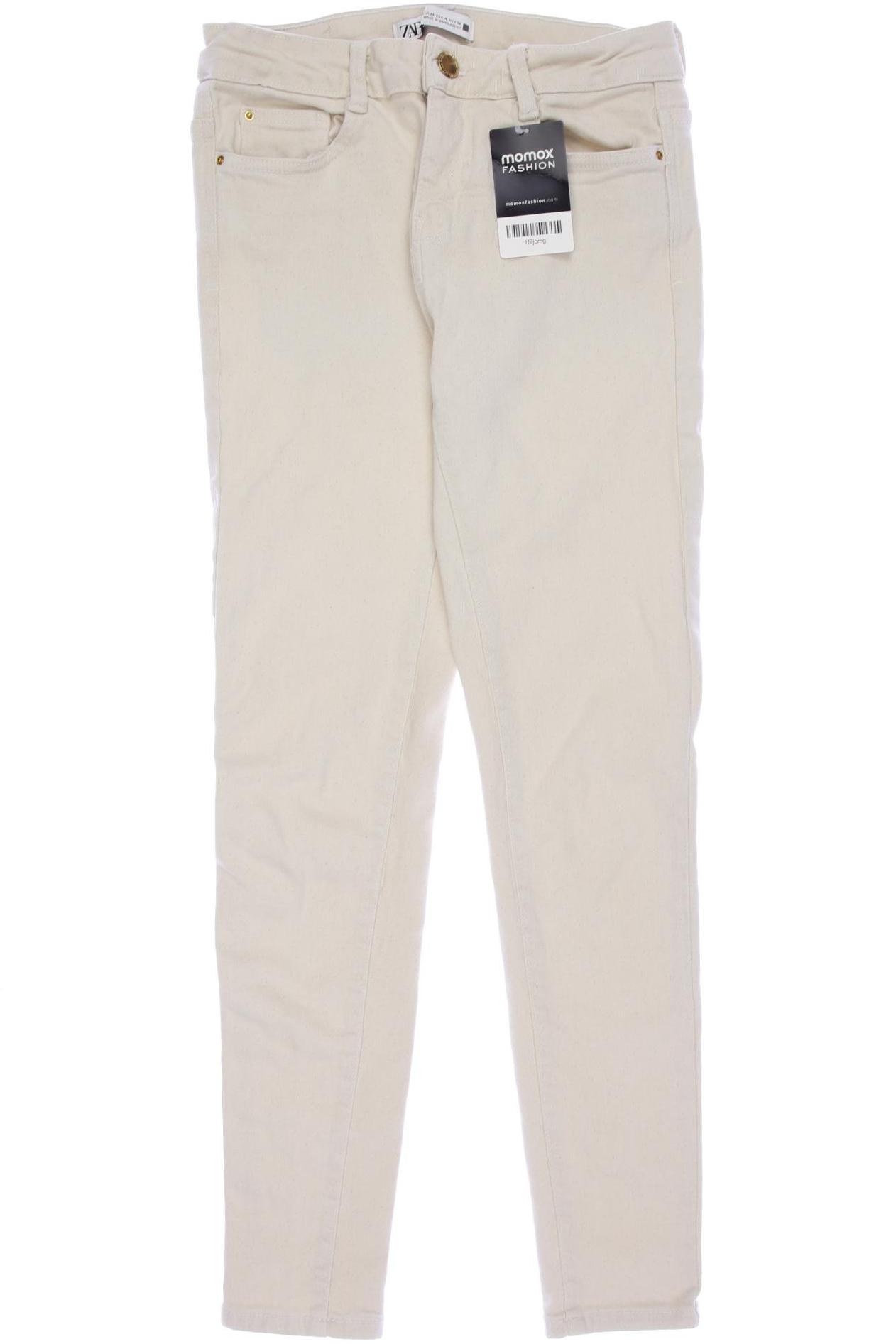

Zara Damen Jeans, cremeweiß, Gr. 36