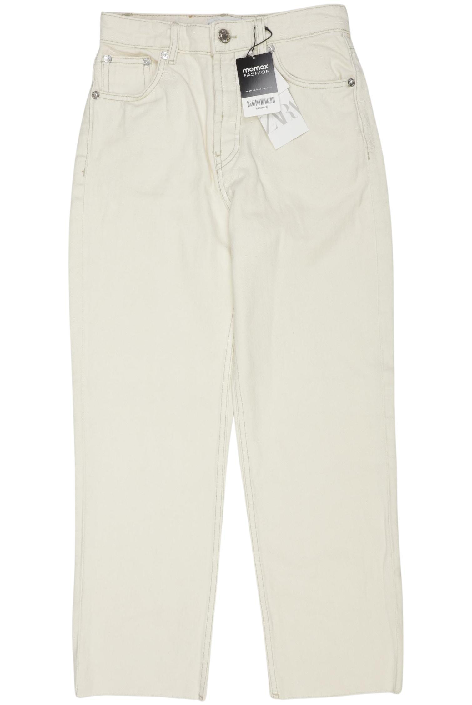 

Zara Damen Jeans, cremeweiß, Gr. 36
