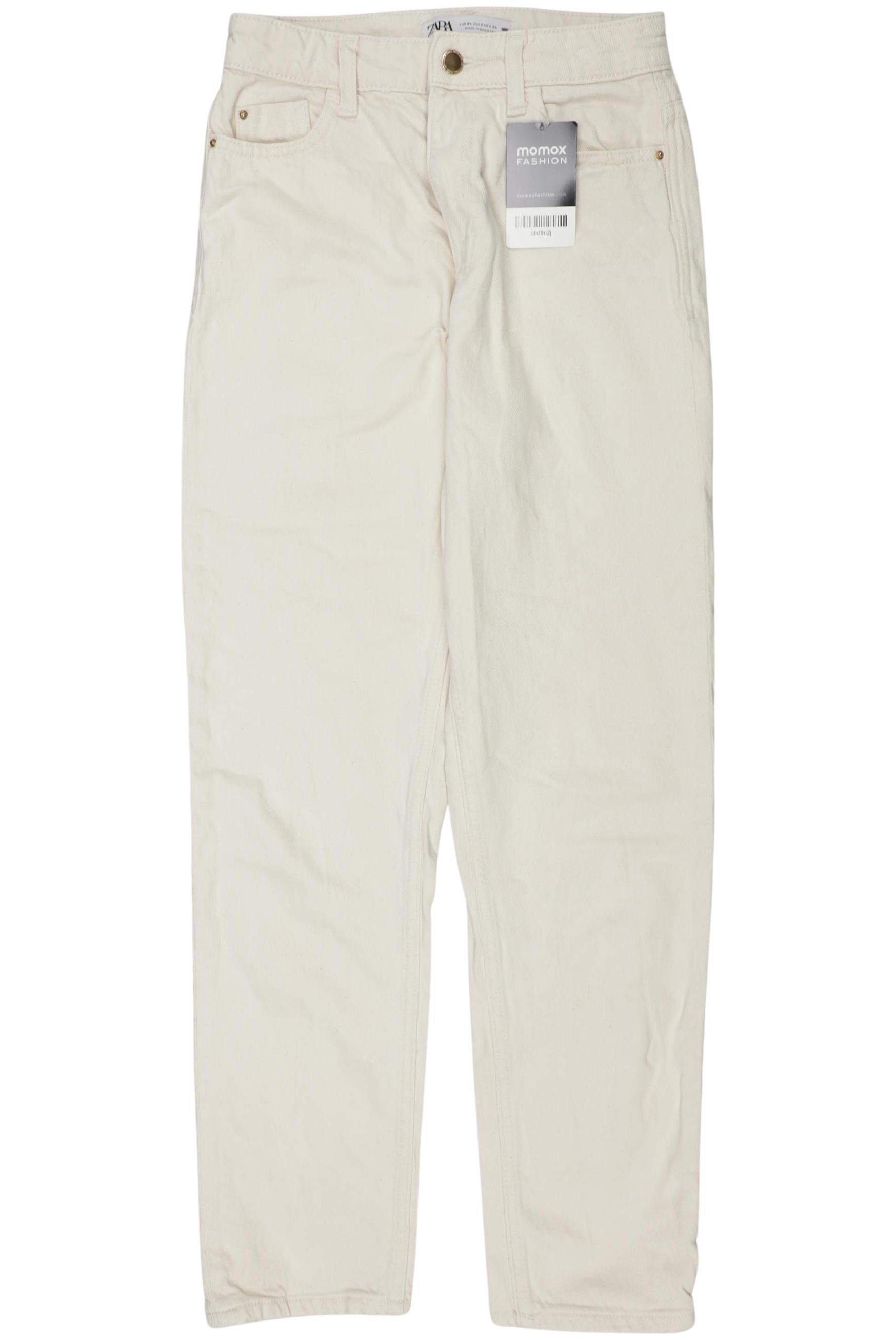 

Zara Damen Jeans, cremeweiß, Gr. 34