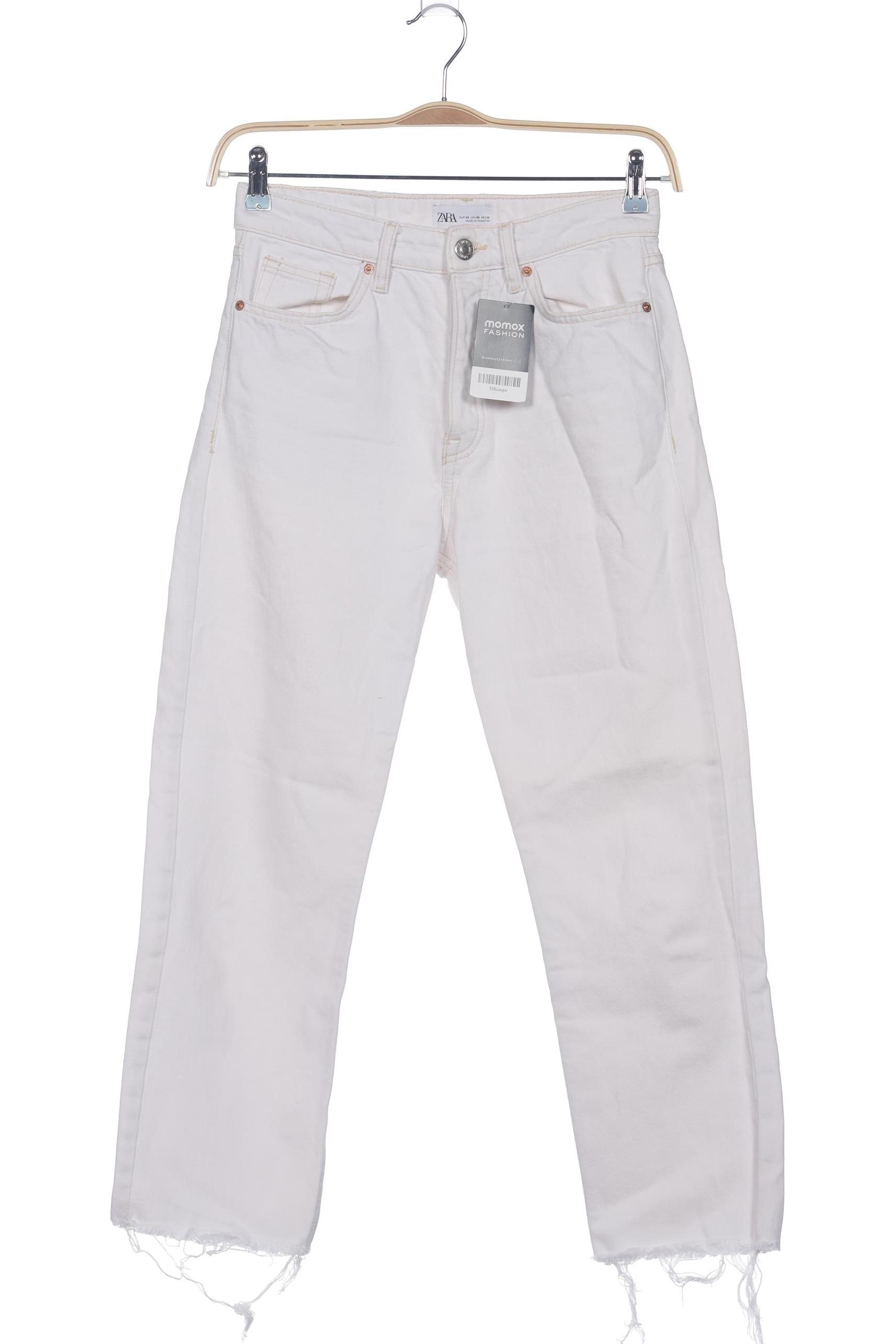 

Zara Damen Jeans, cremeweiß, Gr. 38