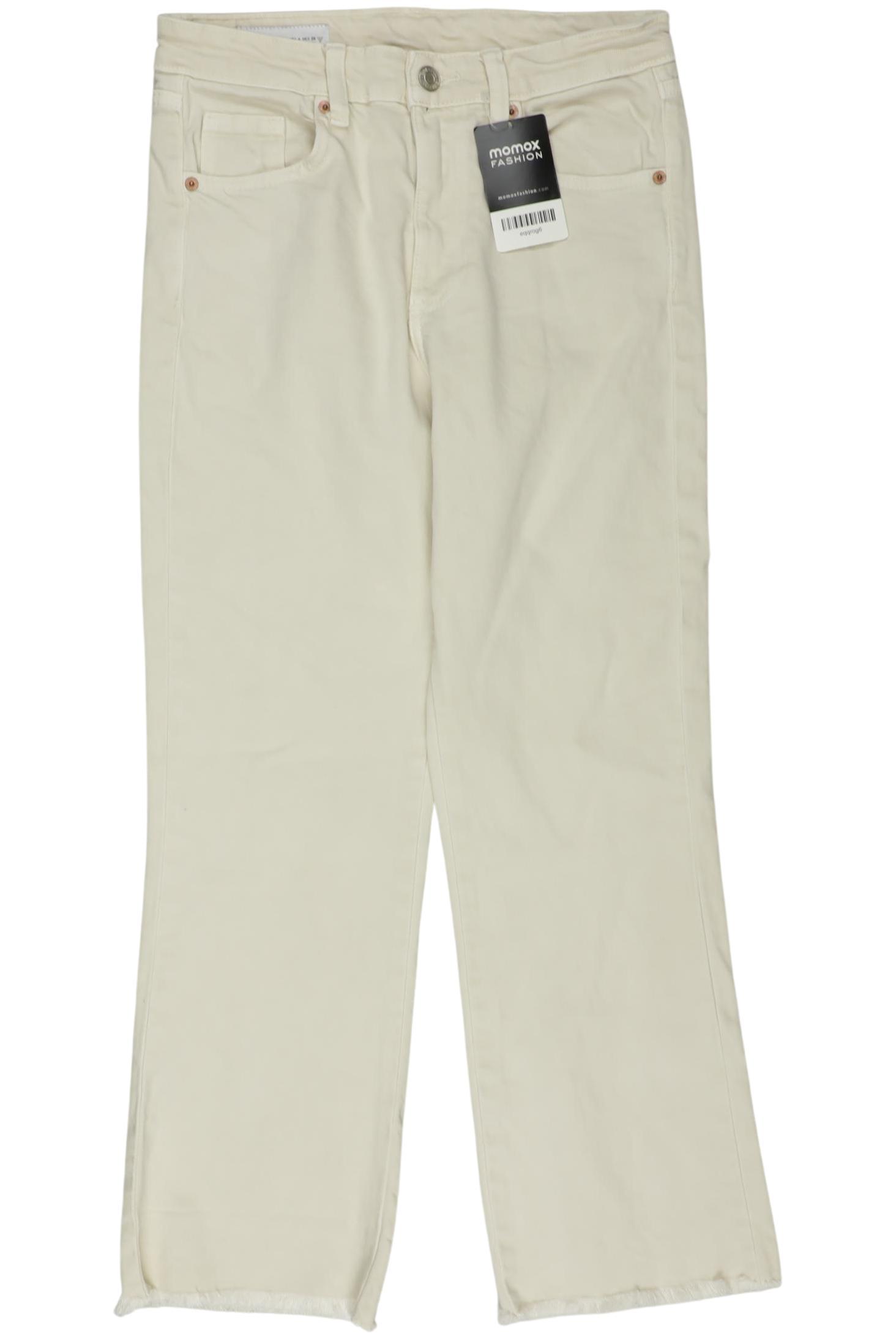 

Zara Damen Jeans, cremeweiß, Gr. 36