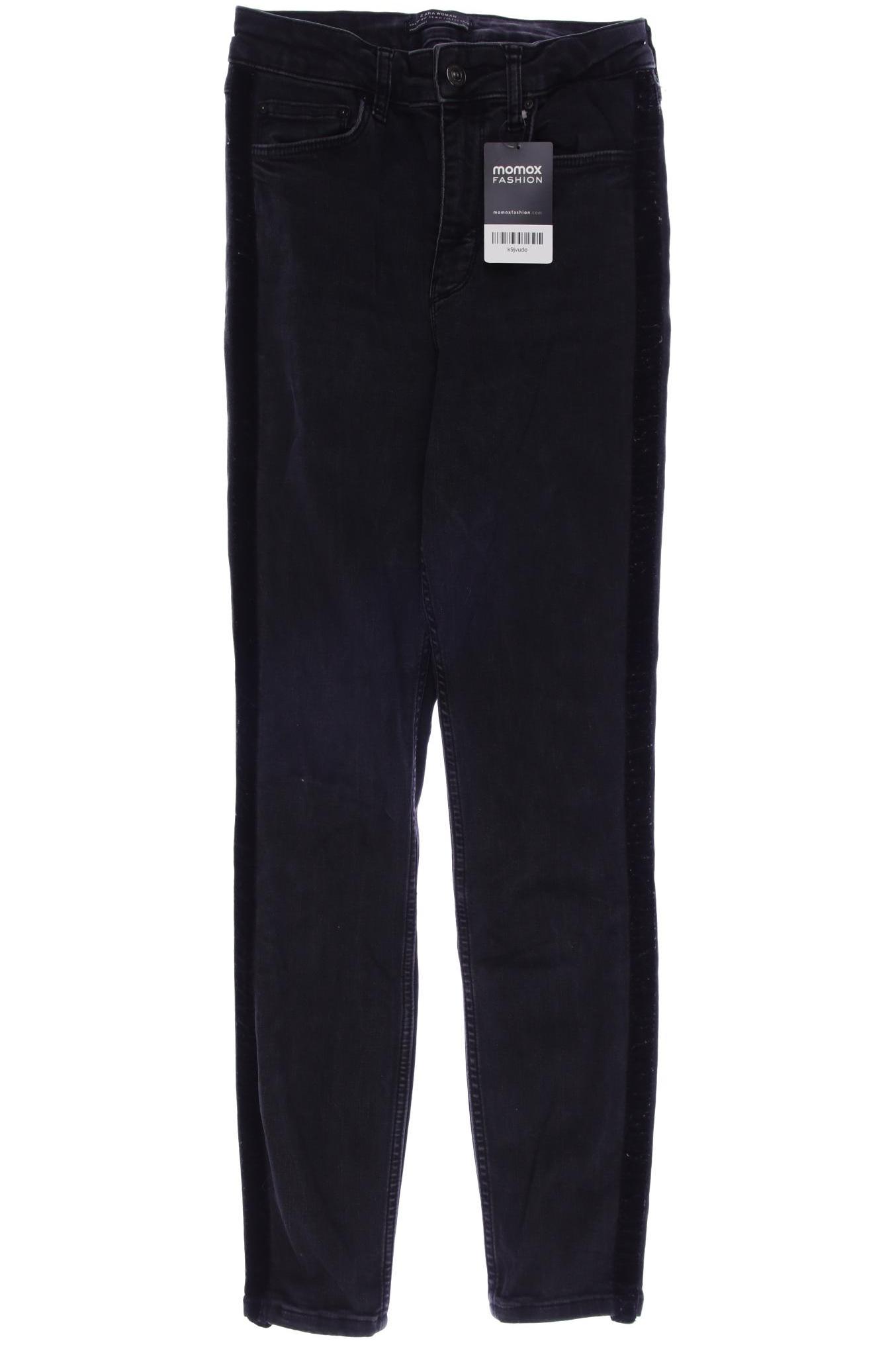 

ZARA Damen Jeans, schwarz