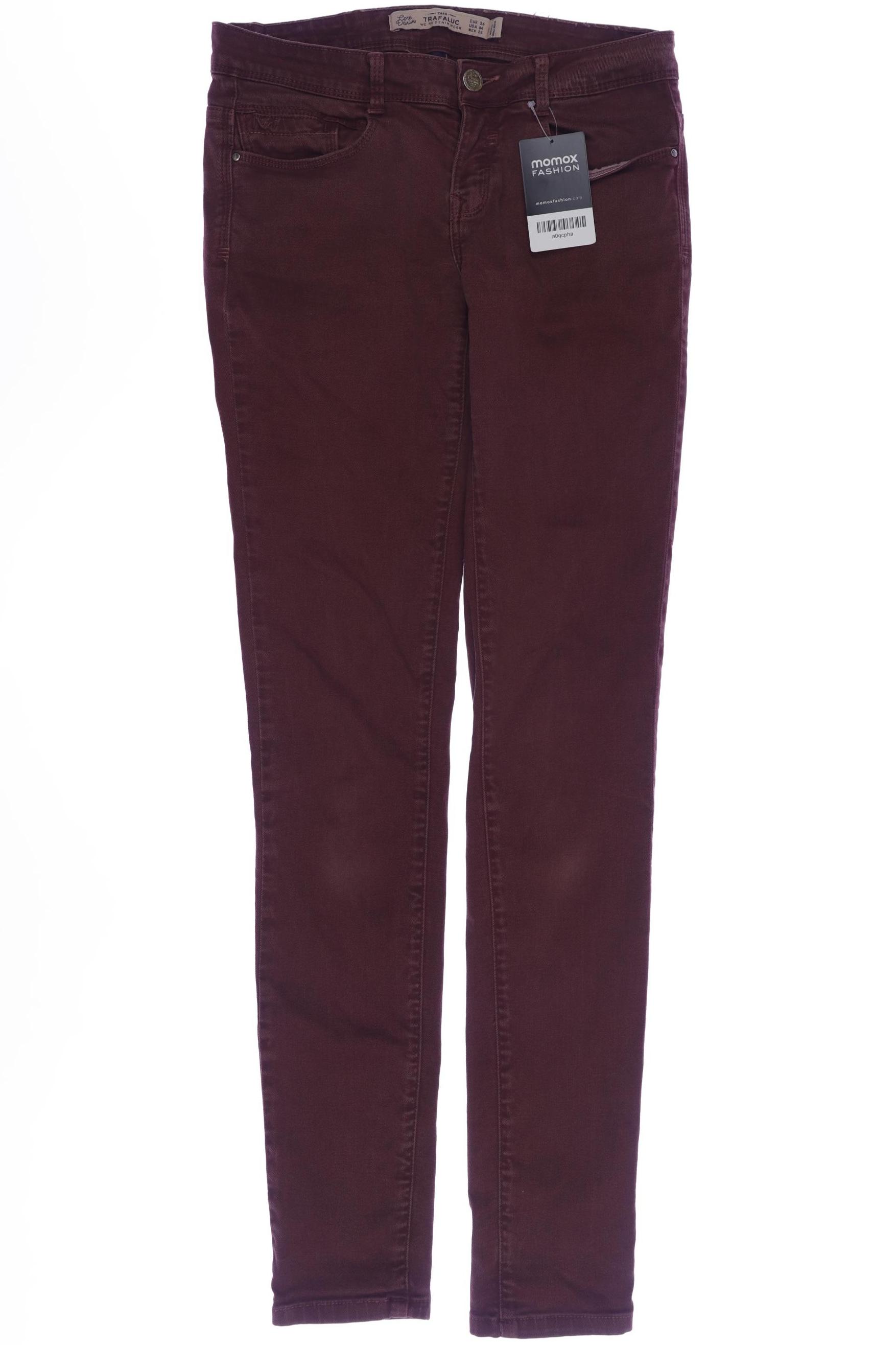 

Zara Damen Jeans, bordeaux, Gr. 36