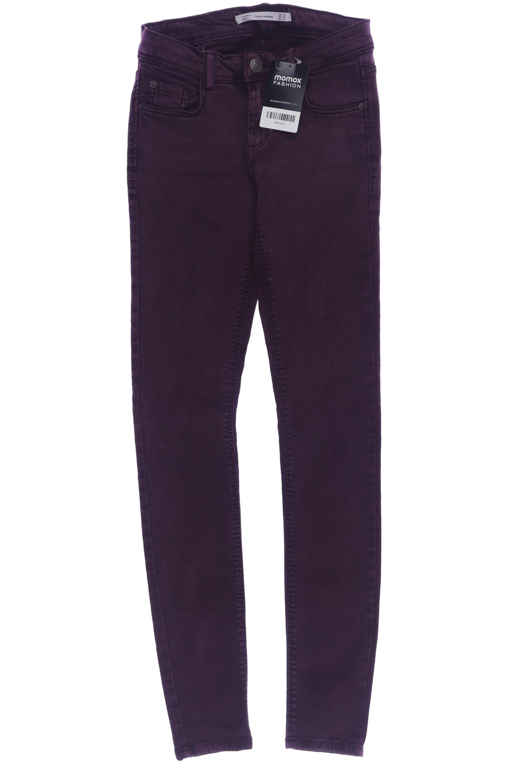 

Zara Damen Jeans, bordeaux, Gr. 34