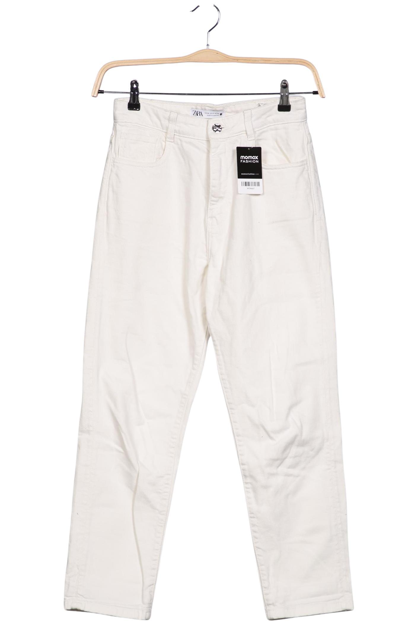 

Zara Damen Jeans, cremeweiß, Gr. 38