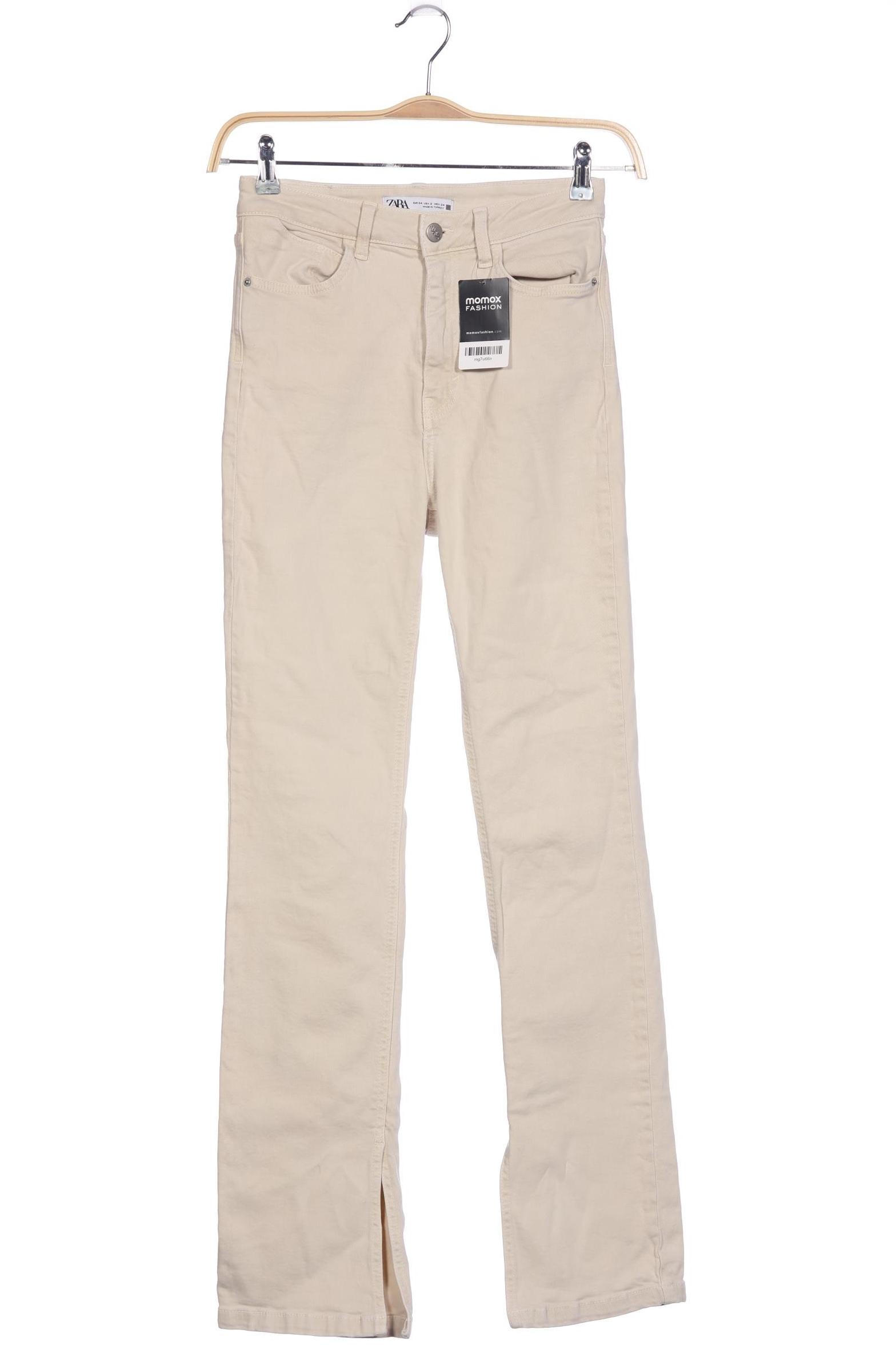 

Zara Damen Jeans, cremeweiß, Gr. 34