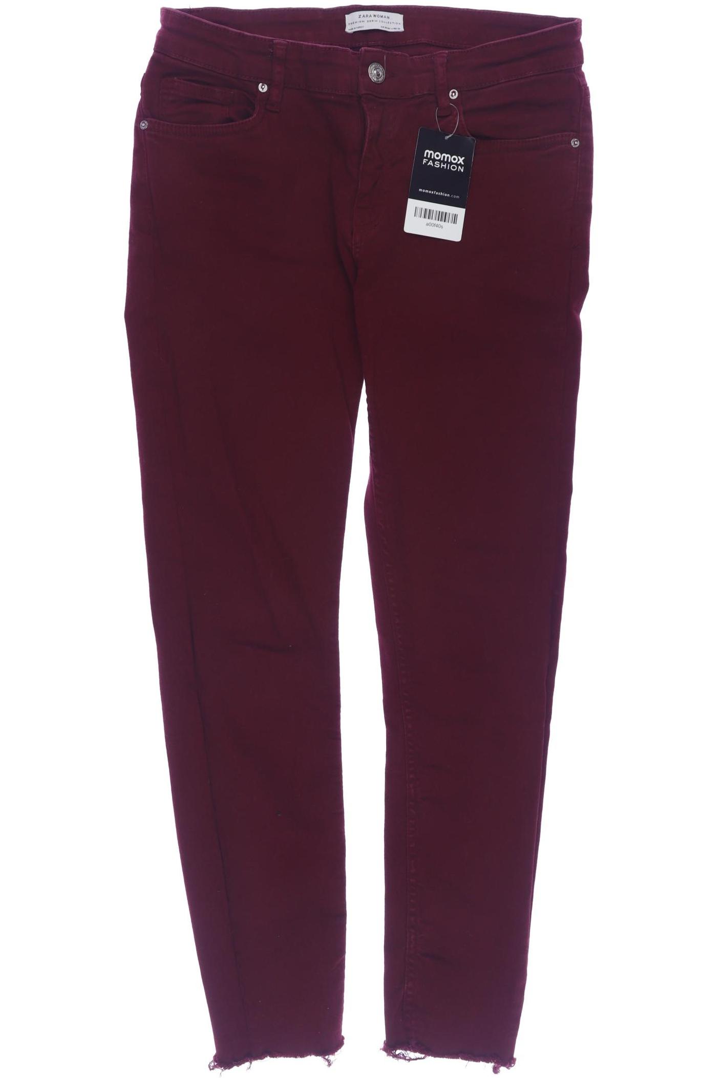 

Zara Damen Jeans, bordeaux, Gr. 36