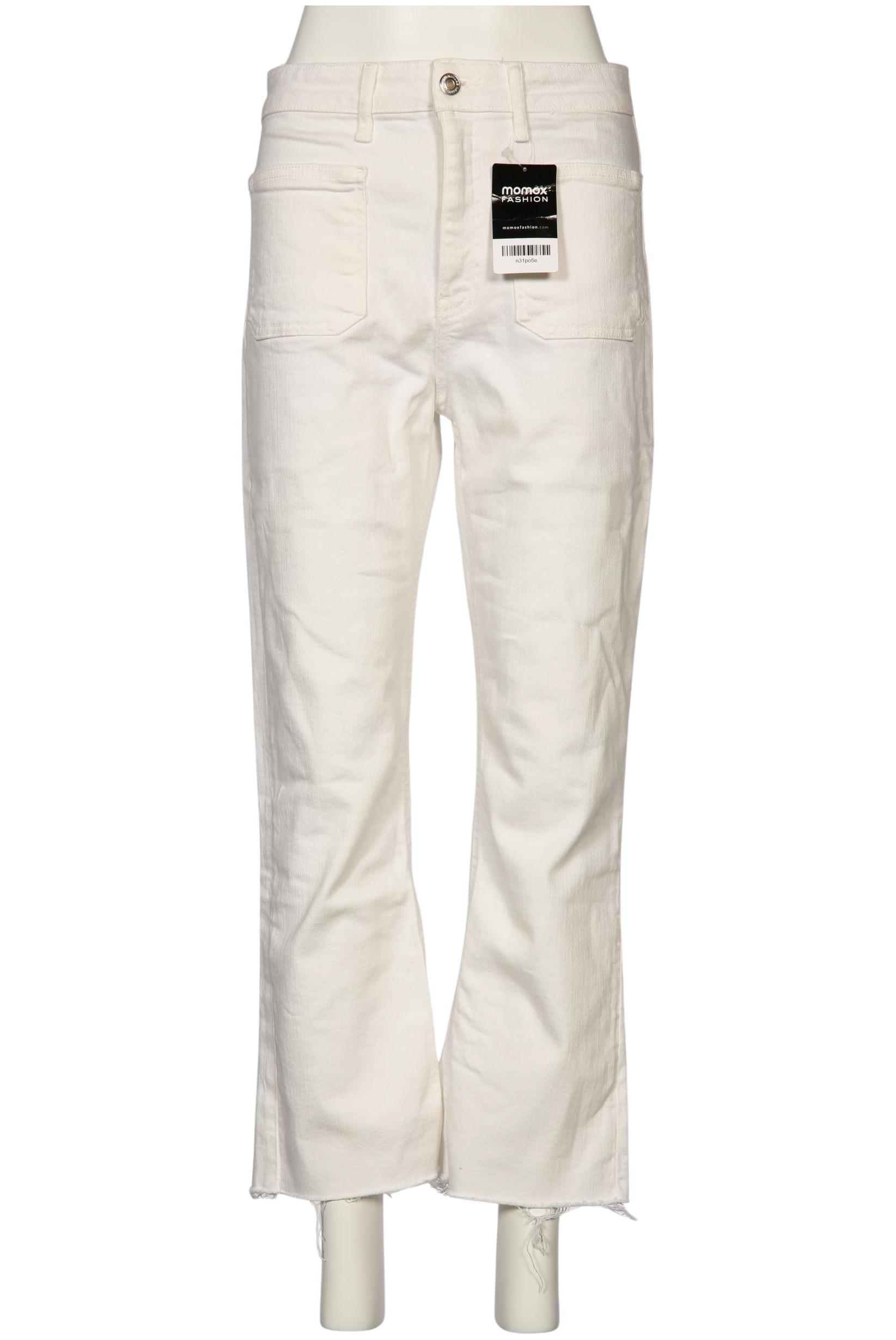 

Zara Damen Jeans, cremeweiß, Gr. 38