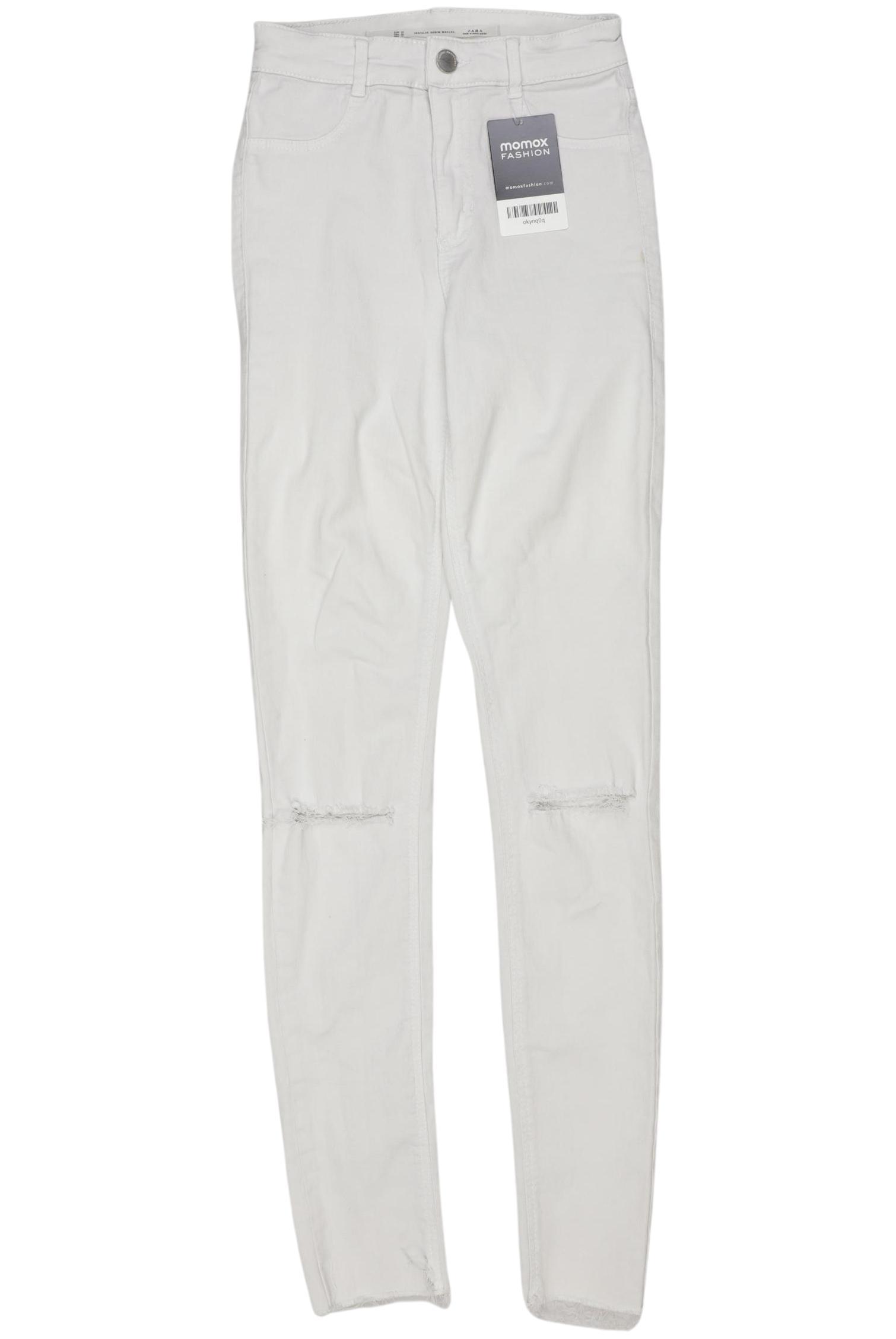 

Zara Damen Jeans, cremeweiß, Gr. 32