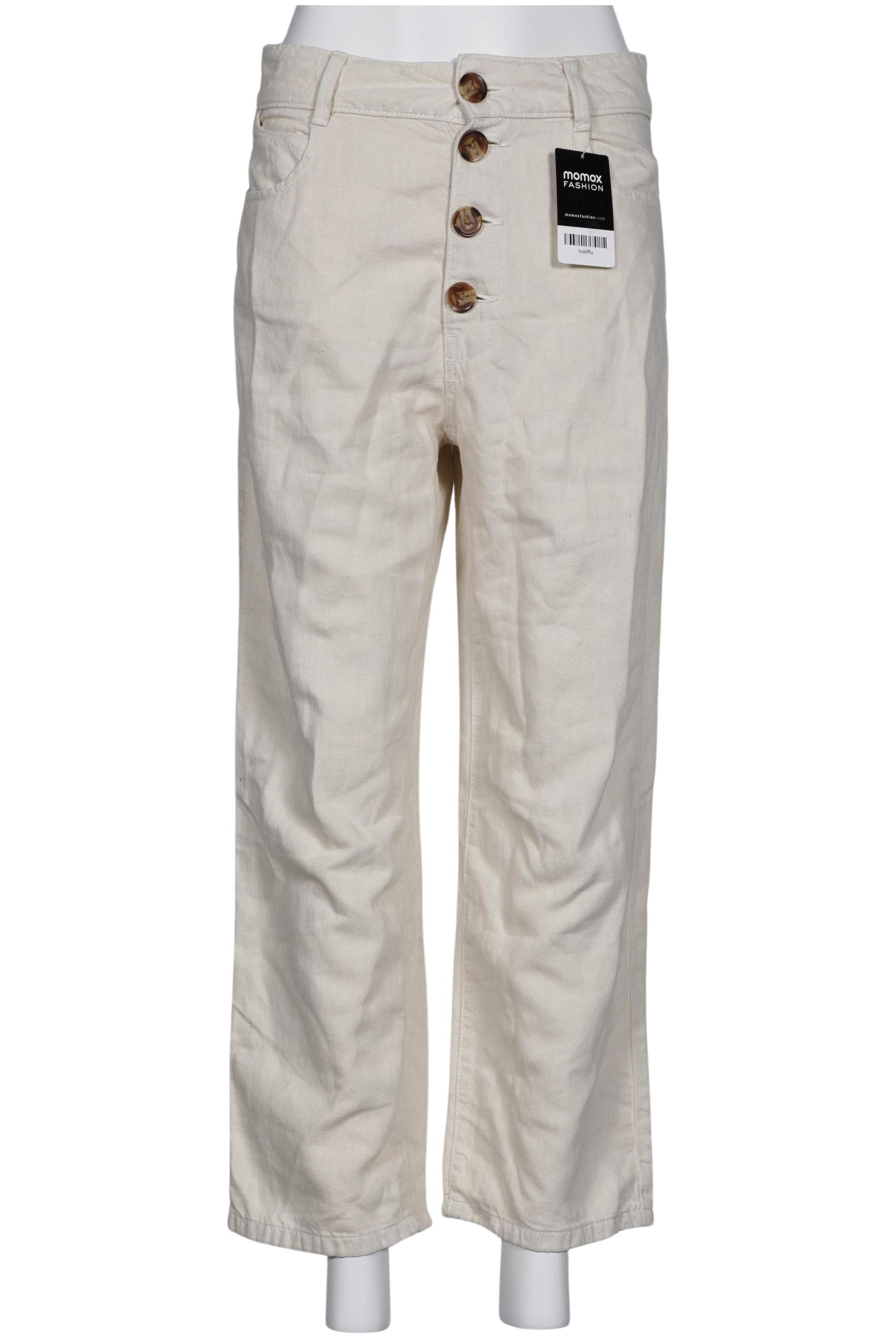 

Zara Damen Jeans, cremeweiß, Gr. 38