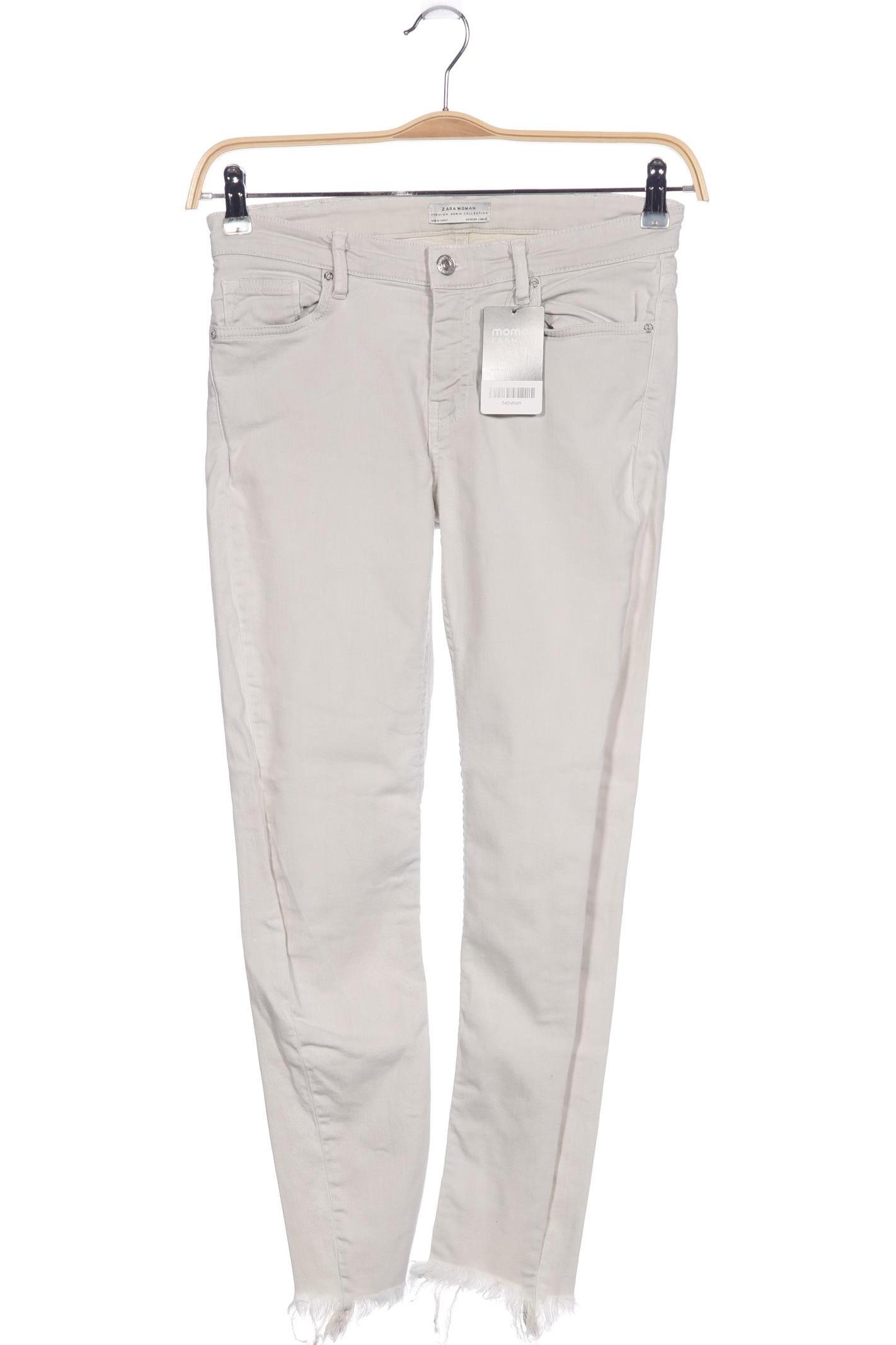 

Zara Damen Jeans, cremeweiß, Gr. 36