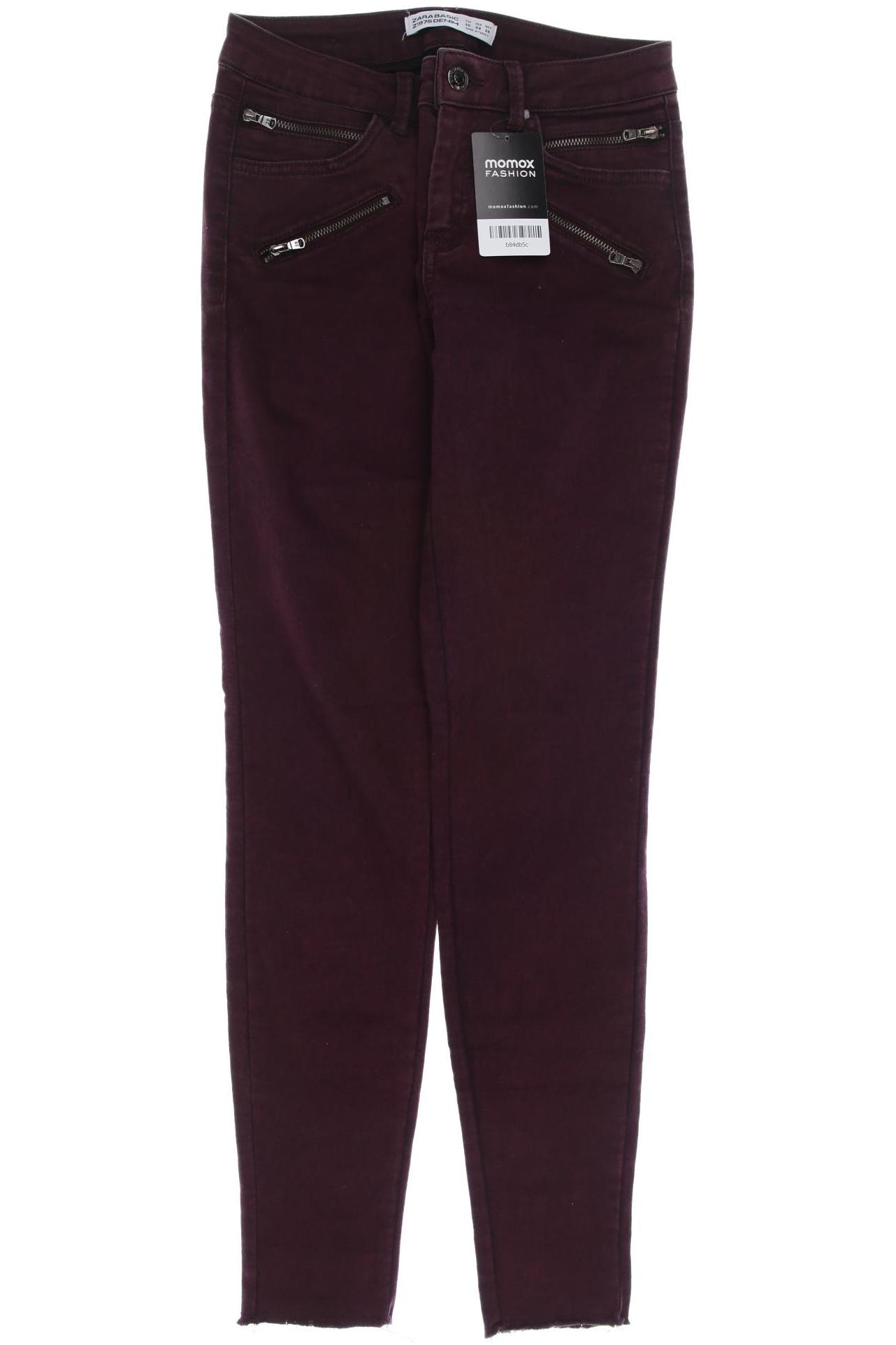 

ZARA Damen Jeans, bordeaux