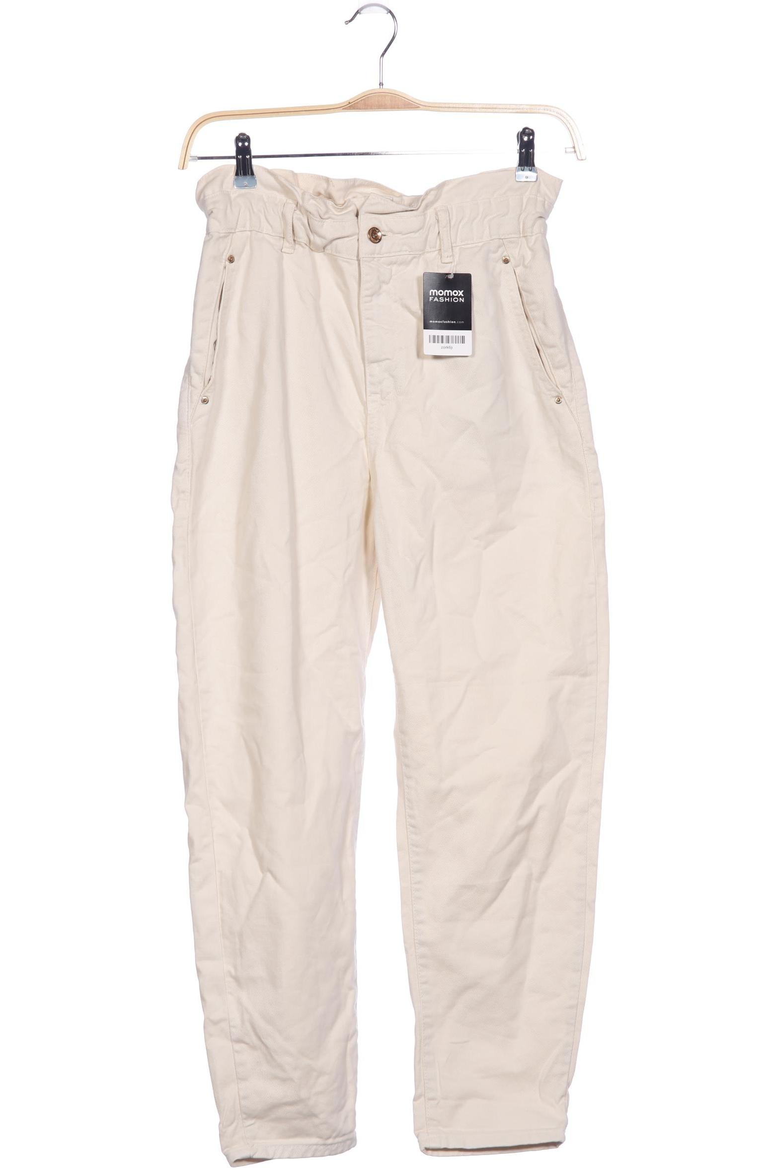 

Zara Damen Jeans, cremeweiß, Gr. 36