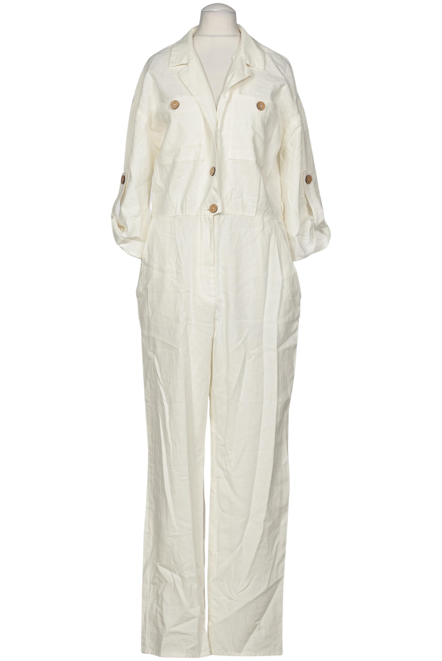 

Zara Damen Jumpsuit/Overall, cremeweiß, Gr. 34
