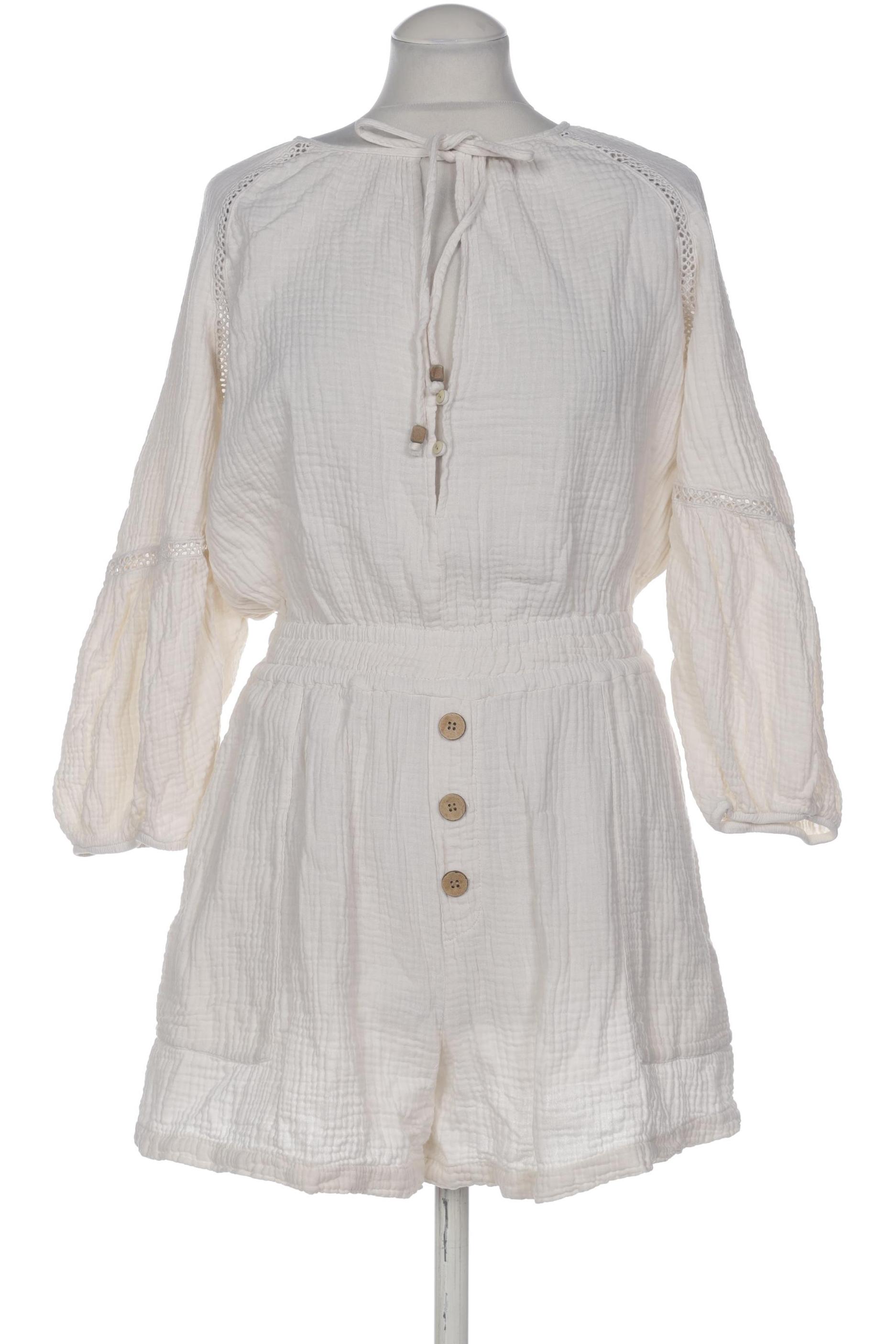 

Zara Damen Jumpsuit/Overall, cremeweiß, Gr. 38