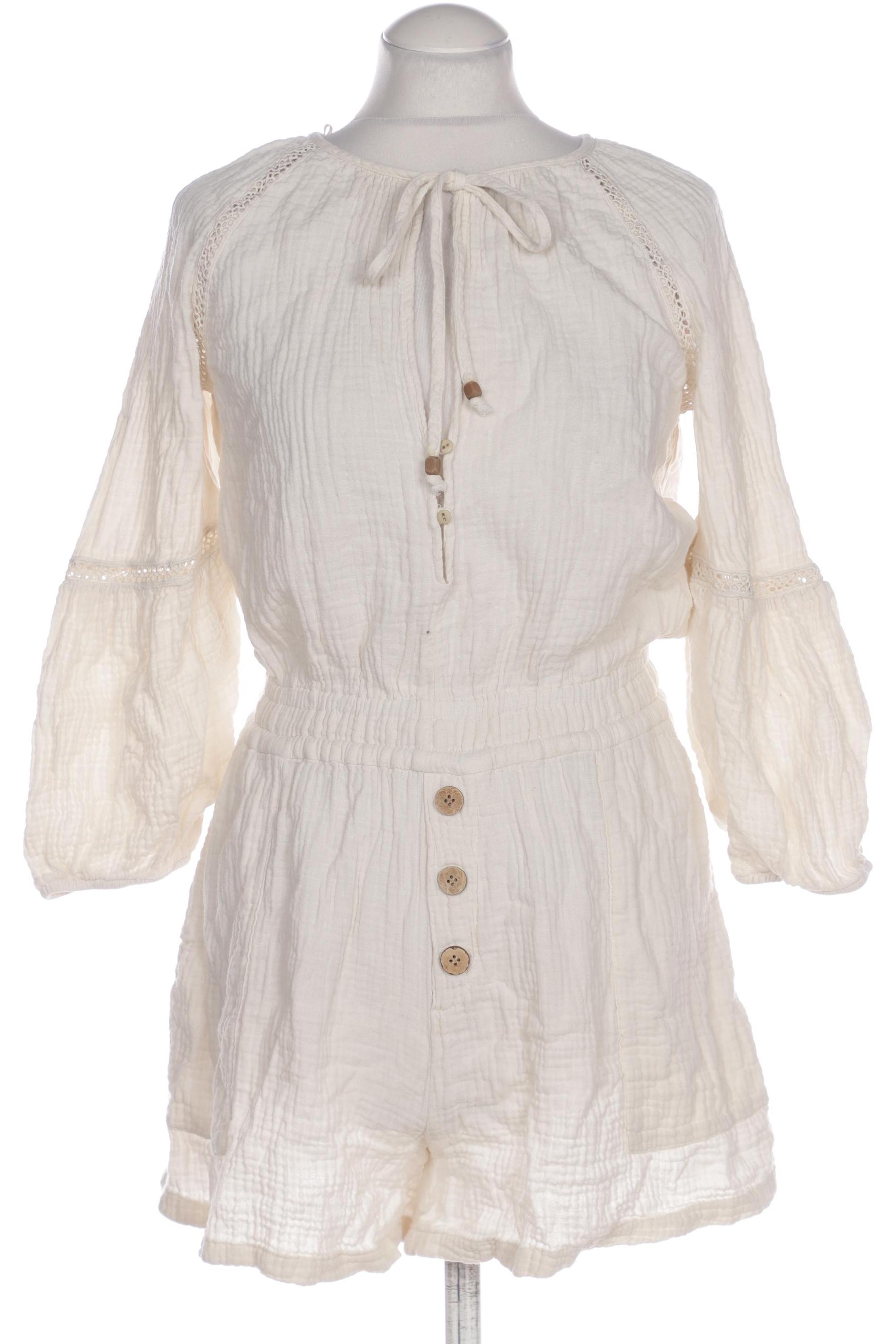 

Zara Damen Jumpsuit/Overall, cremeweiß, Gr. 36
