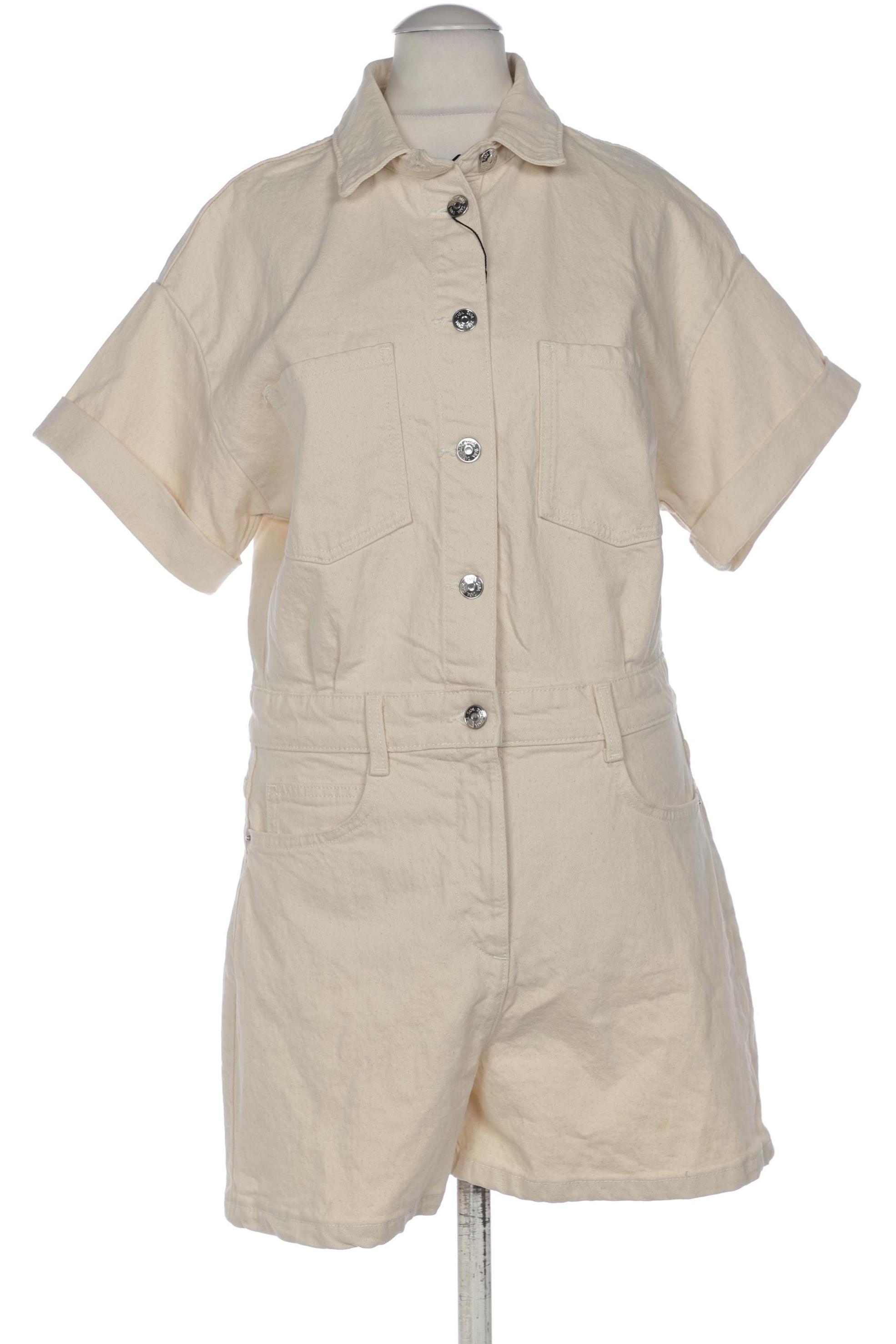 

Zara Damen Jumpsuit/Overall, cremeweiß, Gr. 36