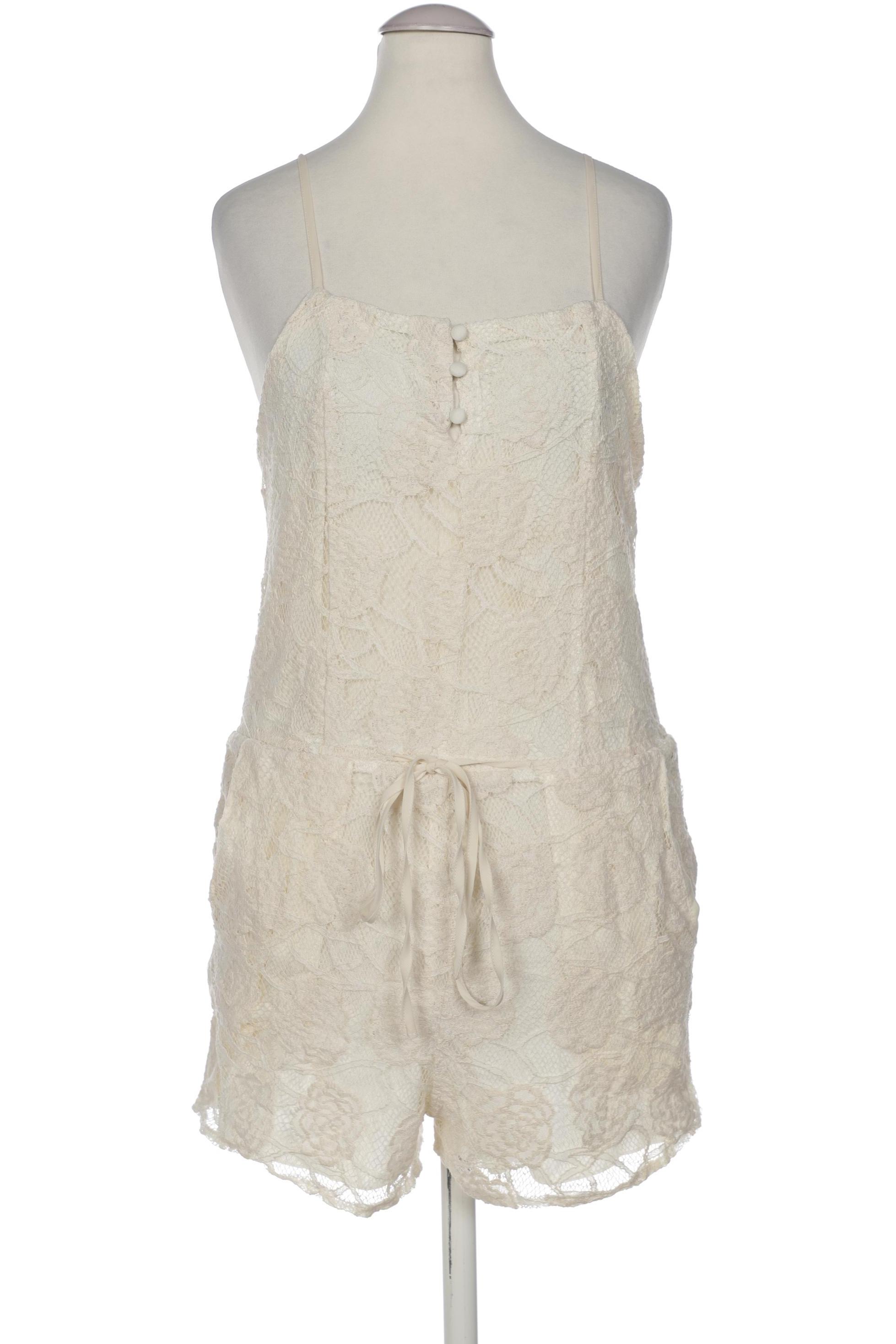 

Zara Damen Jumpsuit/Overall, cremeweiß, Gr. 36