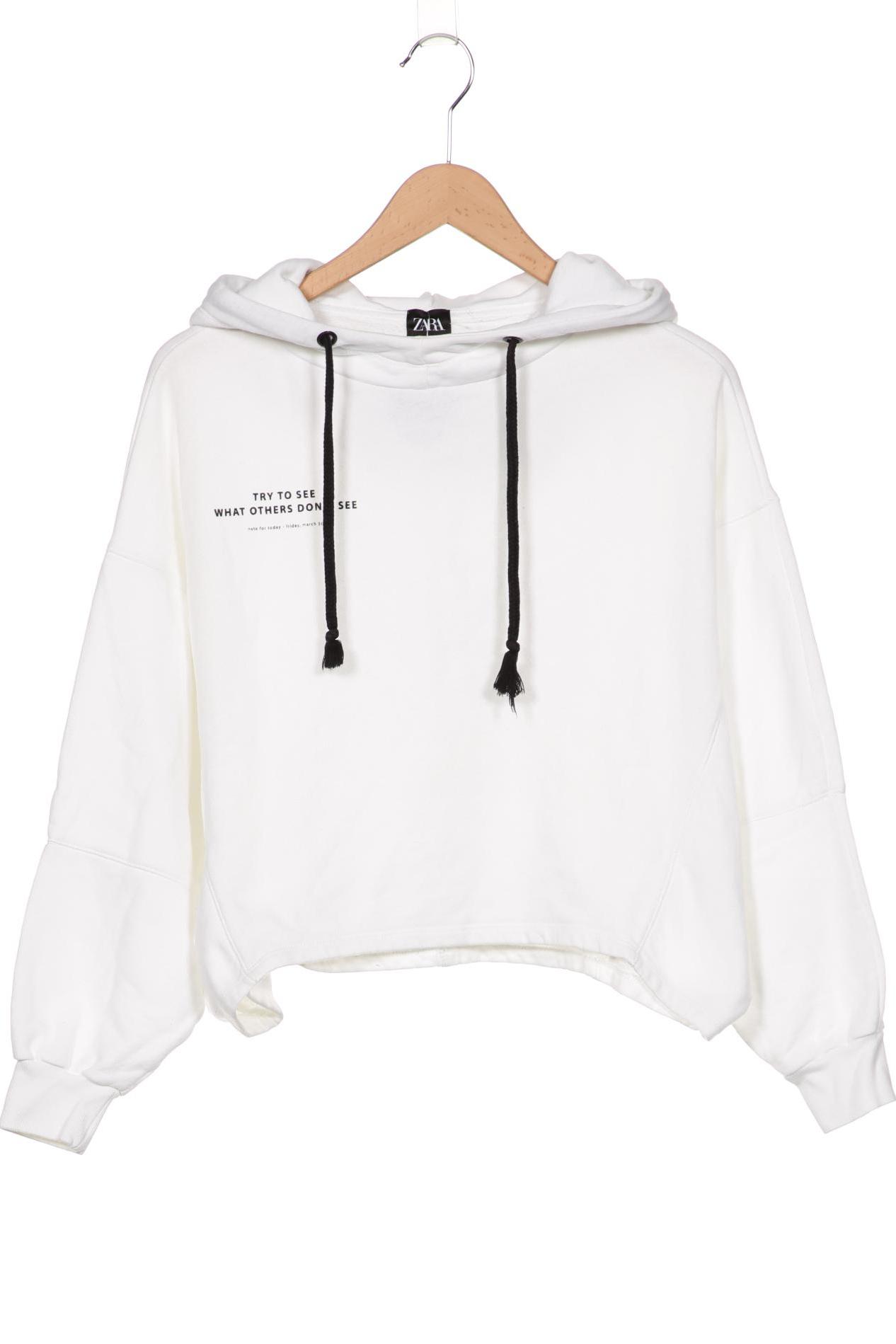 

ZARA Damen Kapuzenpullover, weiß