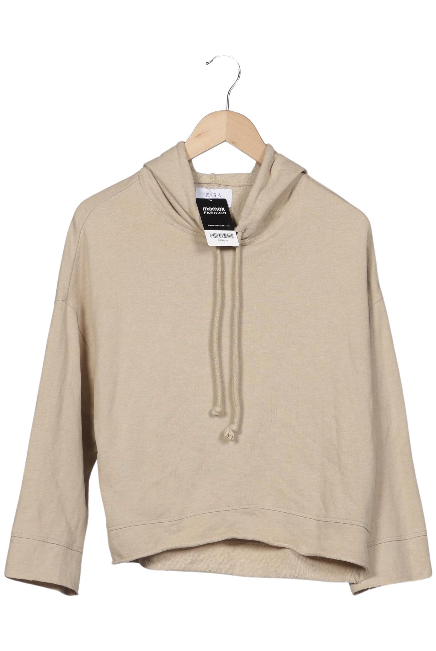 

Zara Damen Kapuzenpullover, beige, Gr. 36