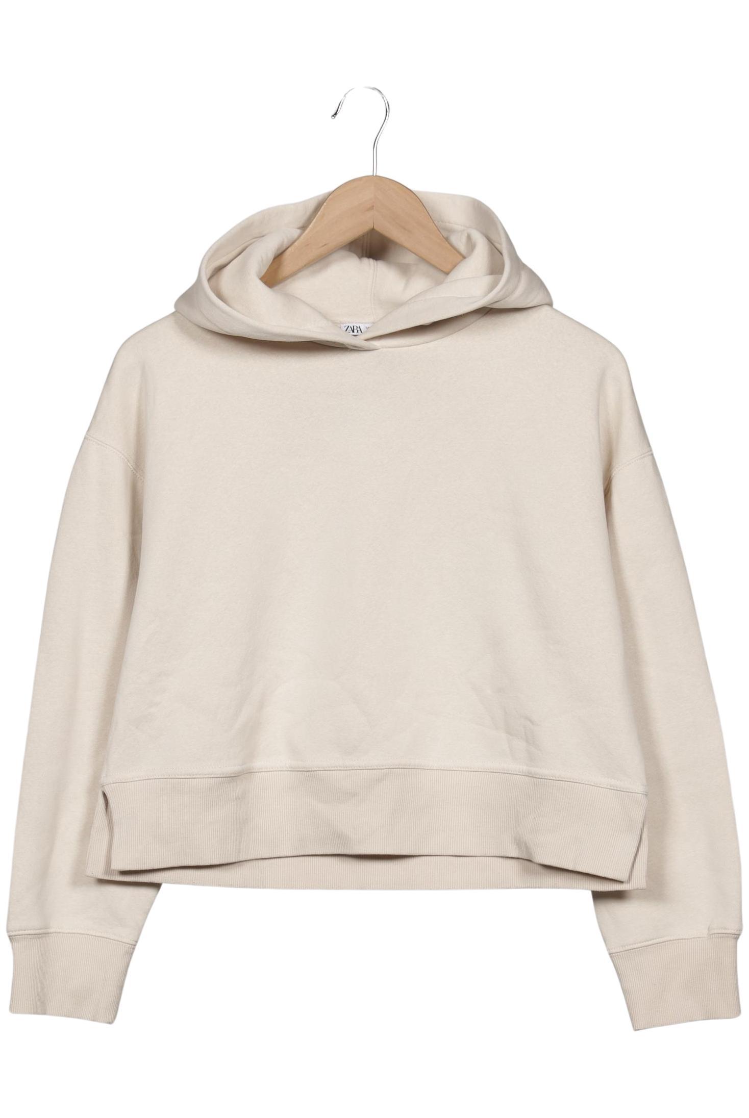 

Zara Damen Kapuzenpullover, cremeweiß, Gr. 36