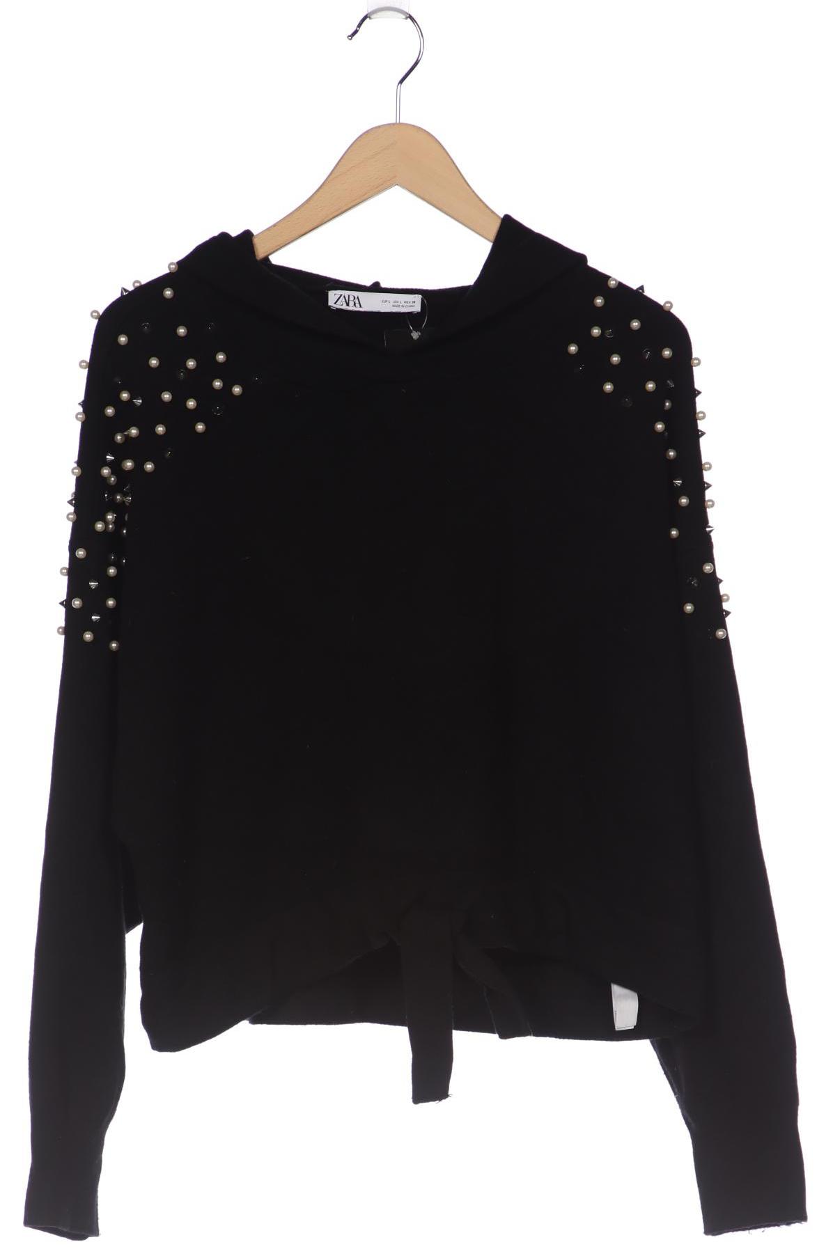 

ZARA Damen Kapuzenpullover, schwarz