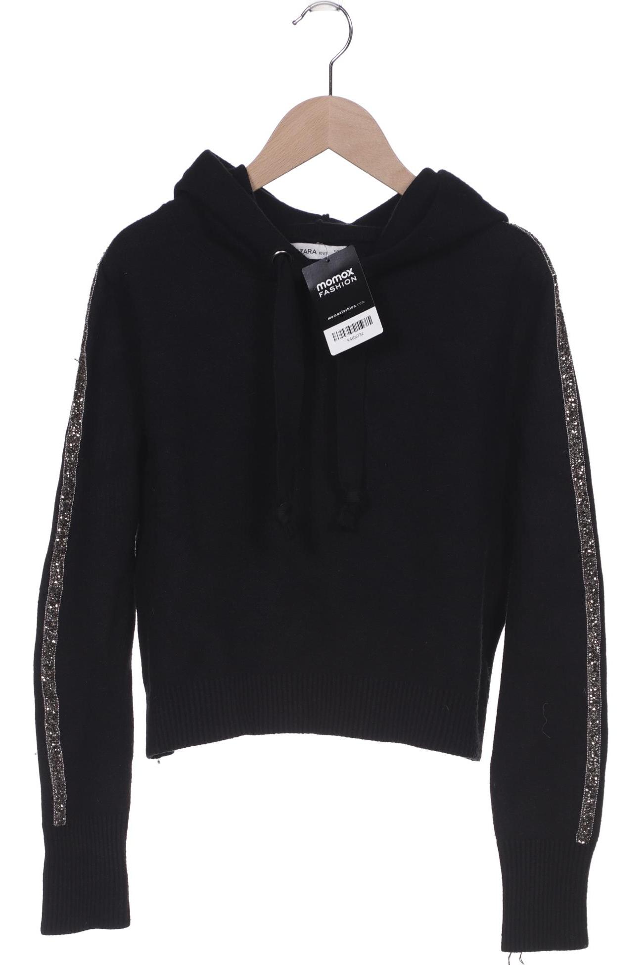 

ZARA Damen Kapuzenpullover, schwarz