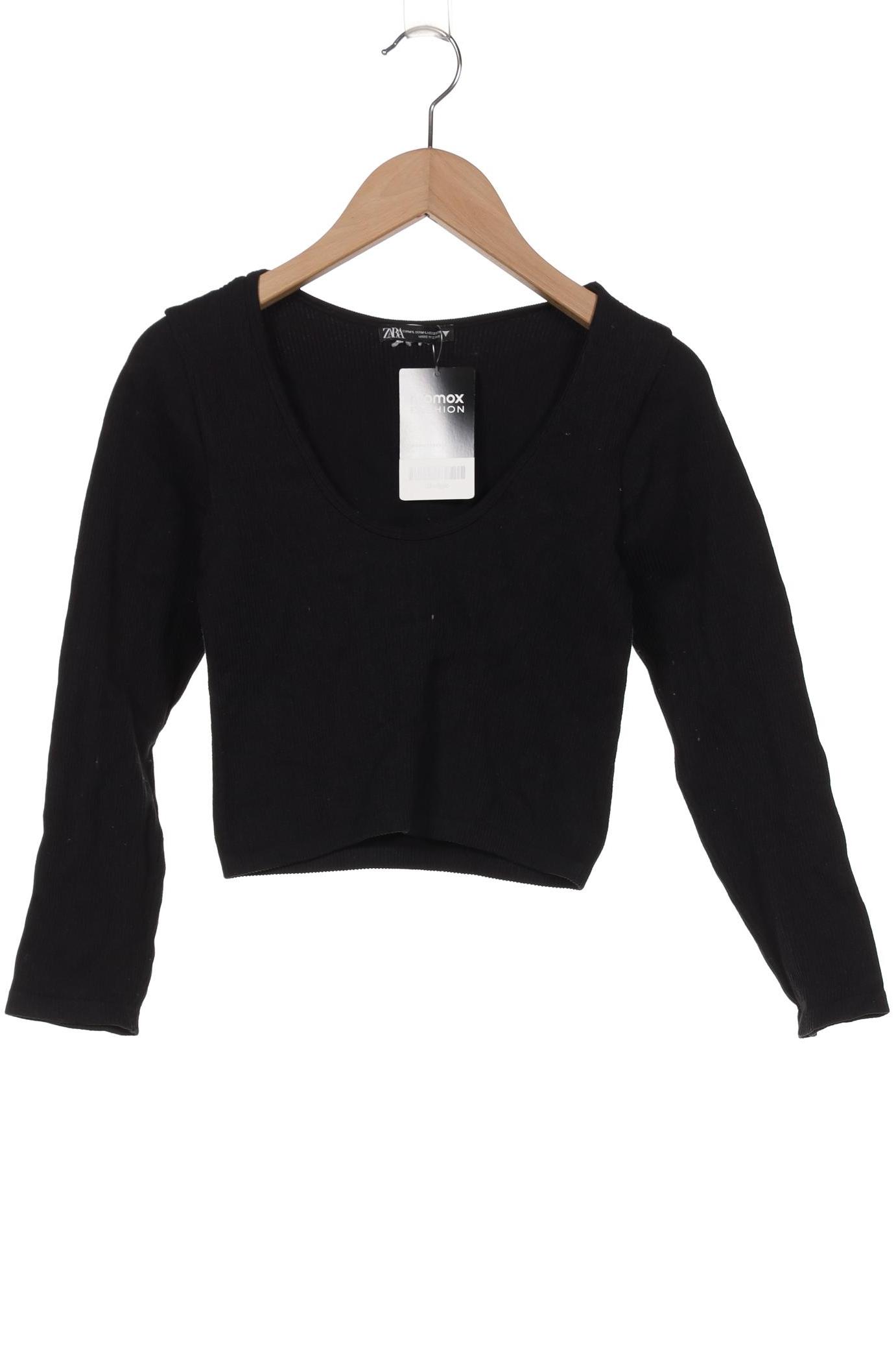 

Zara Damen Langarmshirt, schwarz, Gr. 32