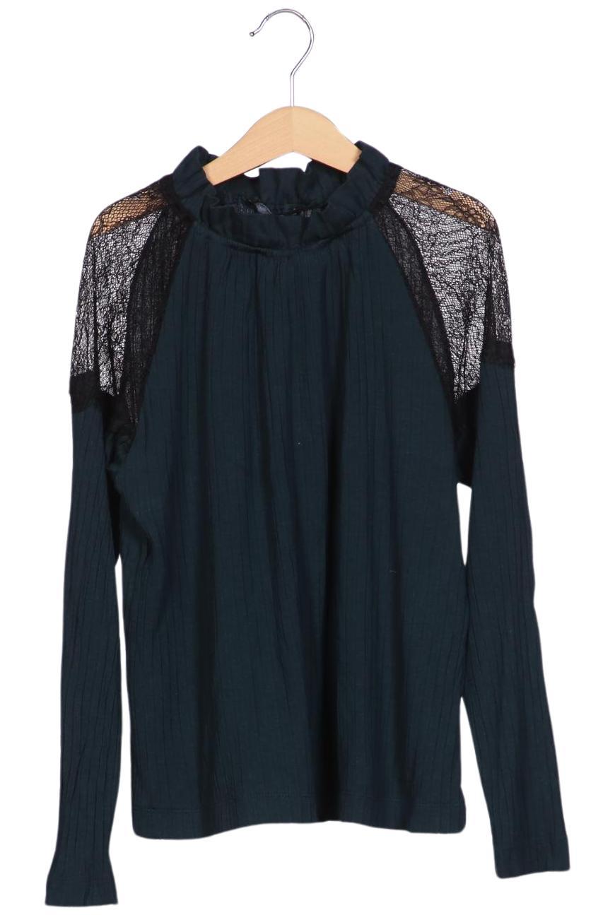 

Zara Damen Langarmshirt, marineblau, Gr. 38