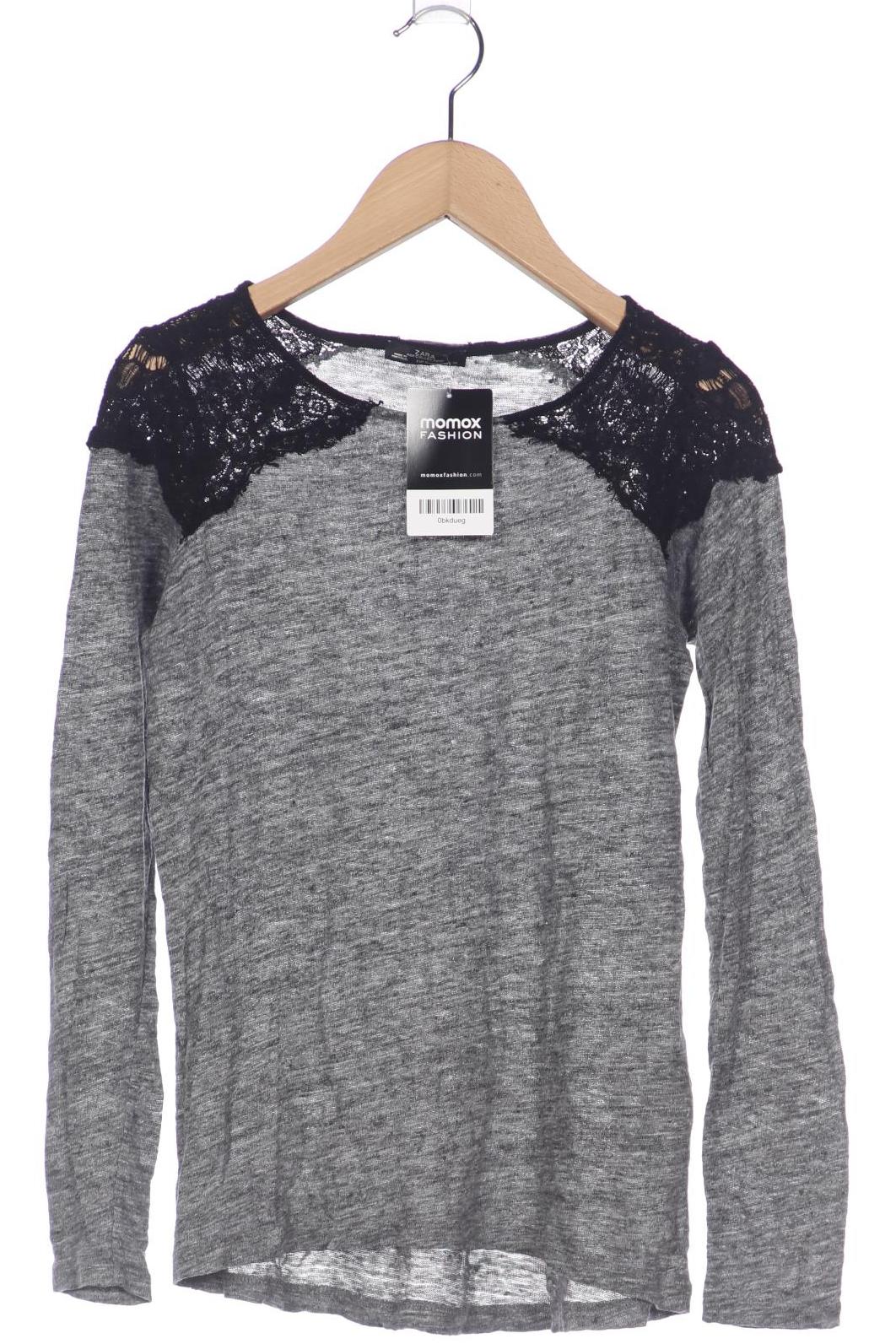 

Zara Damen Langarmshirt, grau, Gr. 36