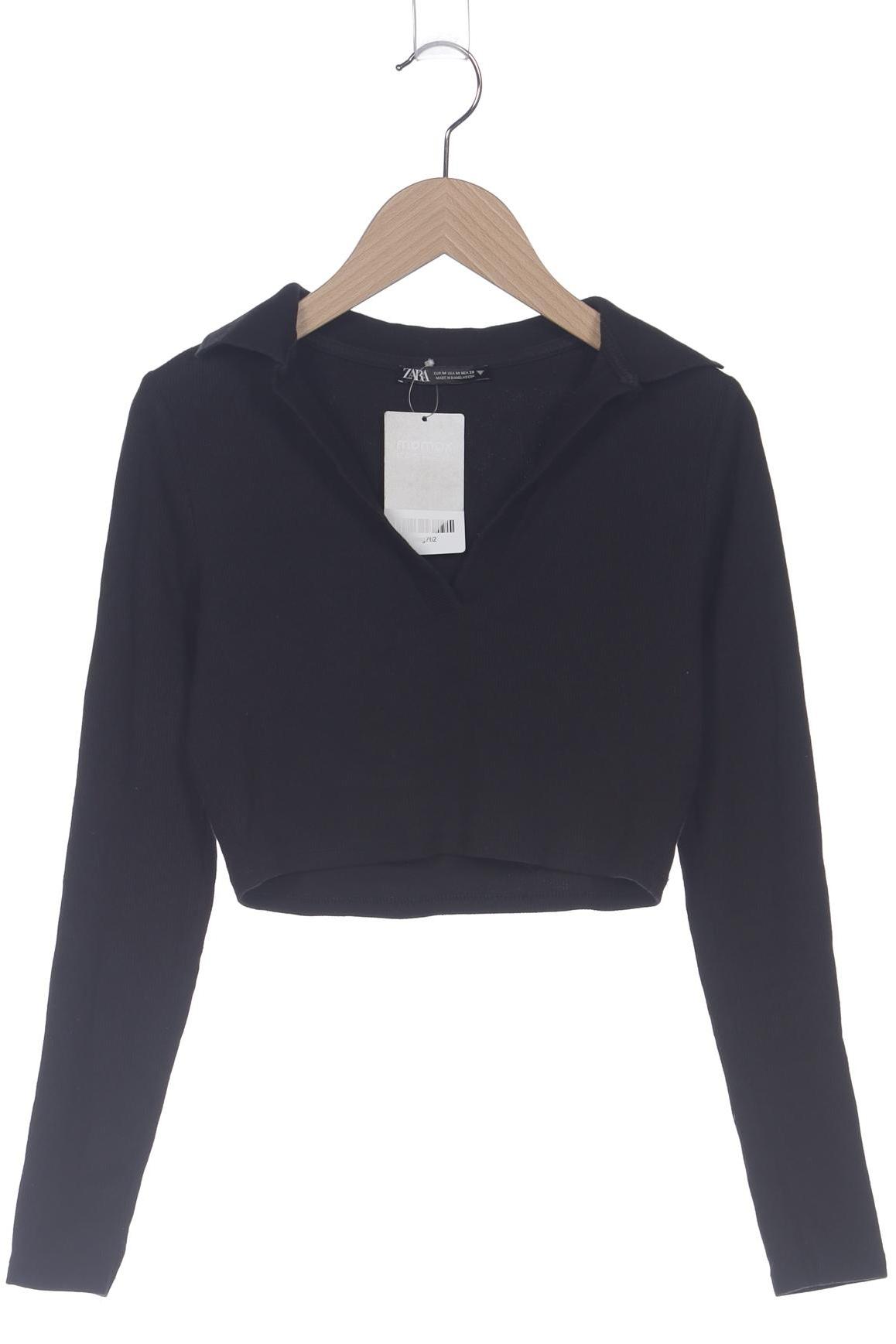 

Zara Damen Langarmshirt, schwarz, Gr. 38