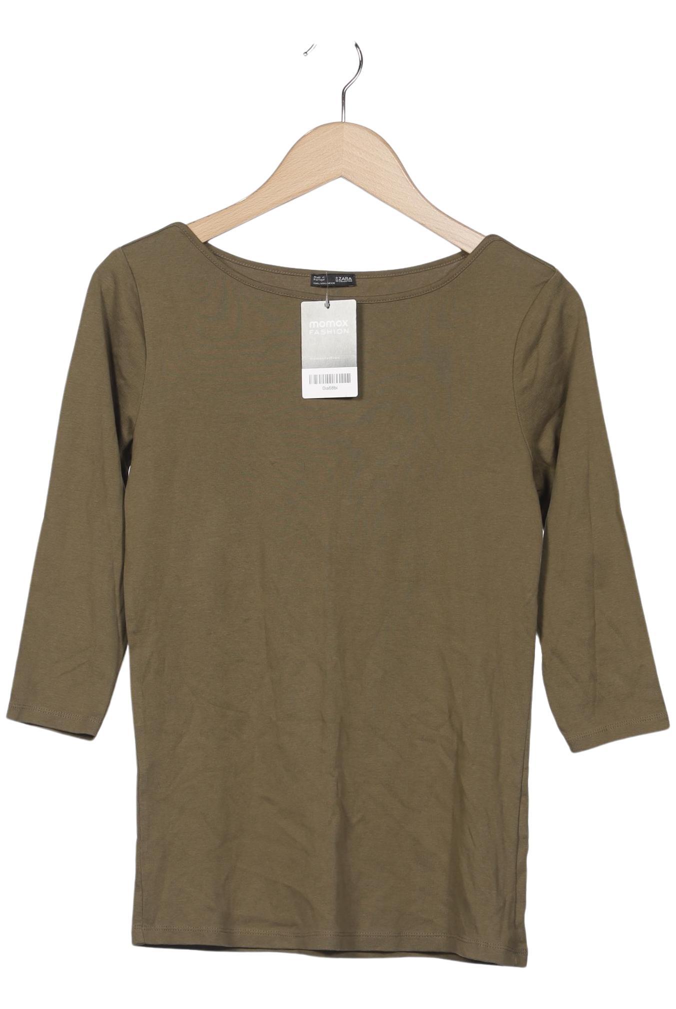 

Zara Damen Langarmshirt, grün, Gr. 42