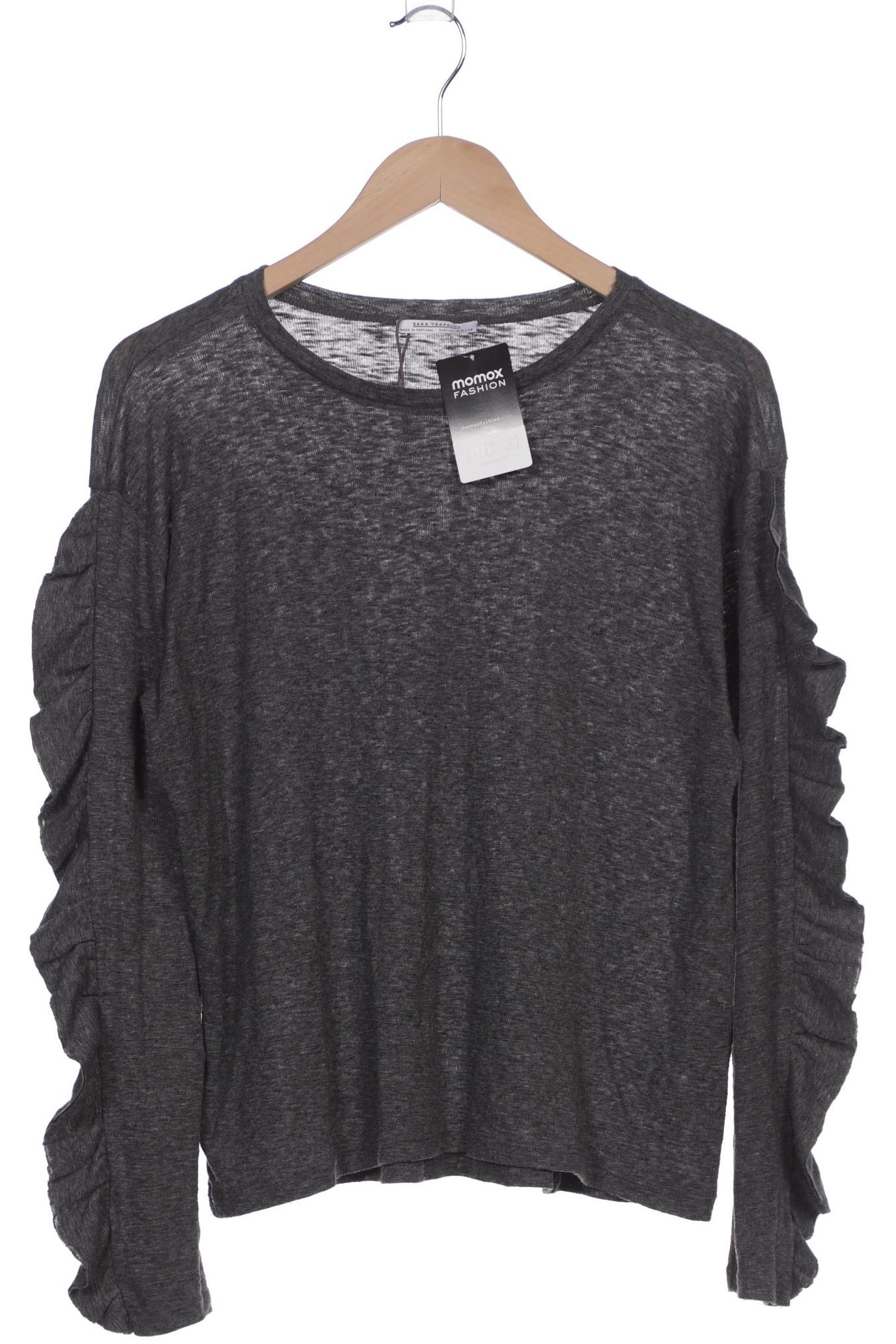 

Zara Damen Langarmshirt, grau, Gr. 38