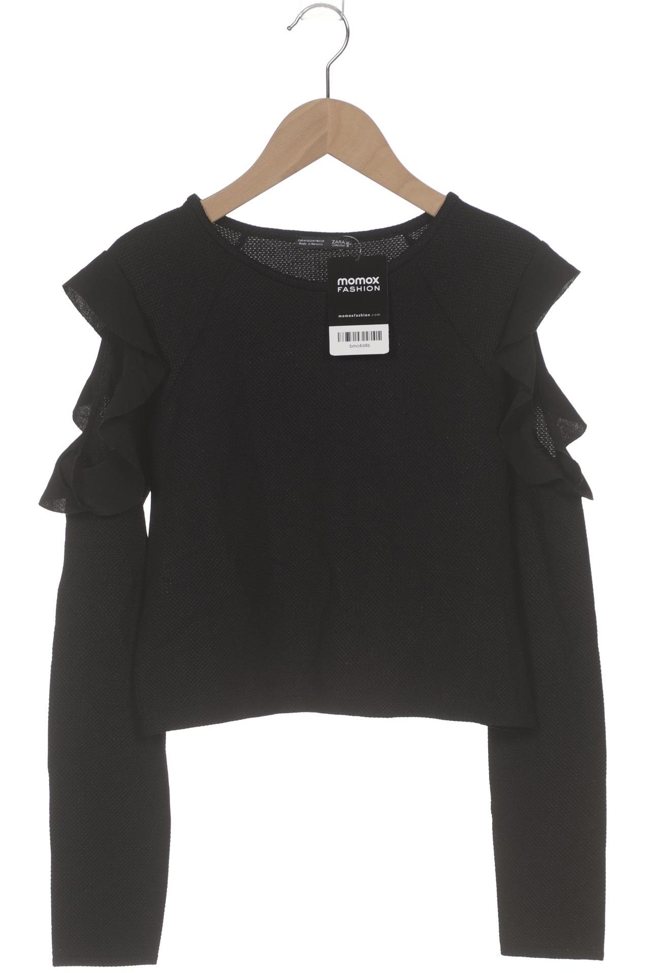 

Zara Damen Langarmshirt, schwarz, Gr. 38