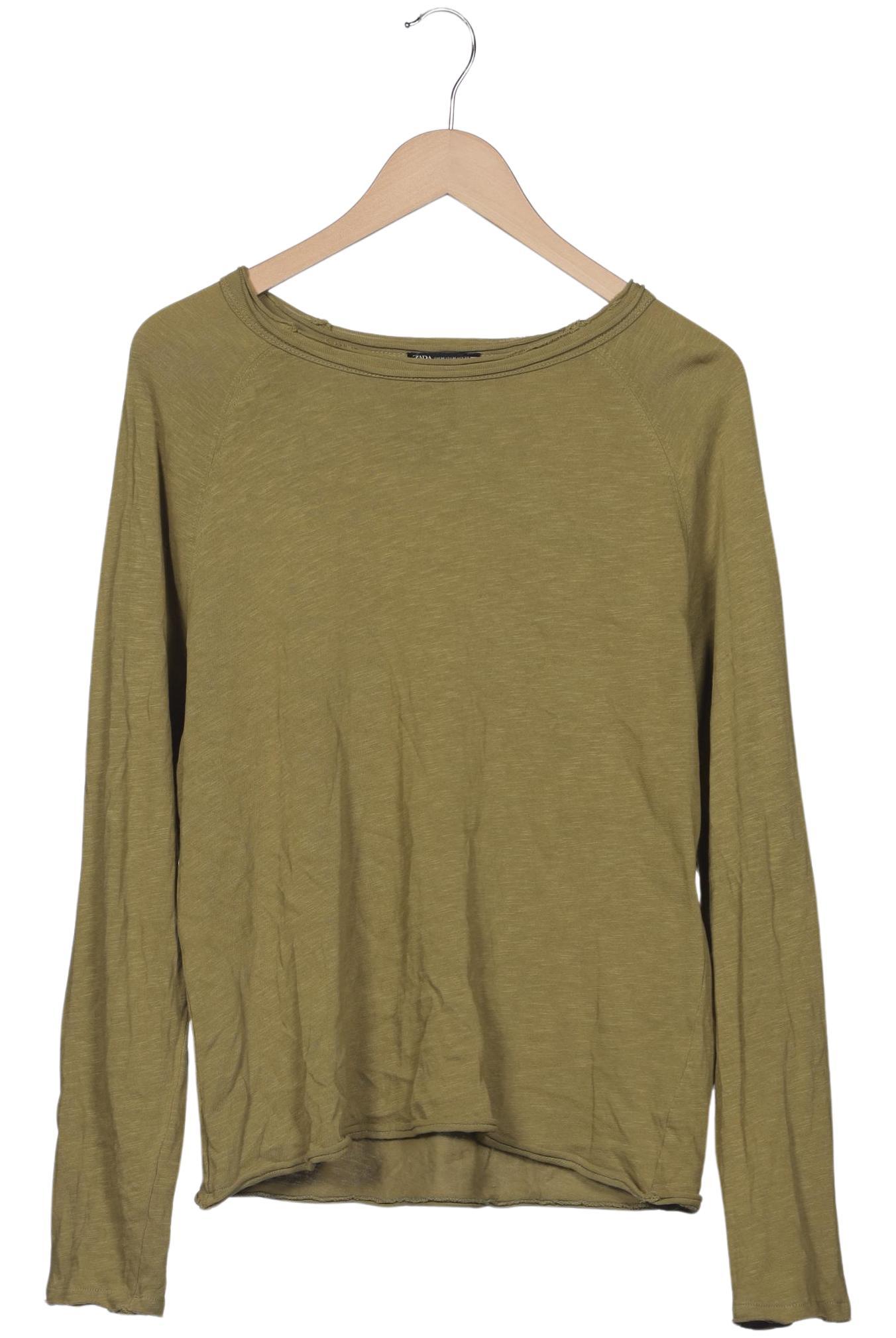 

Zara Damen Langarmshirt, grün, Gr. 38