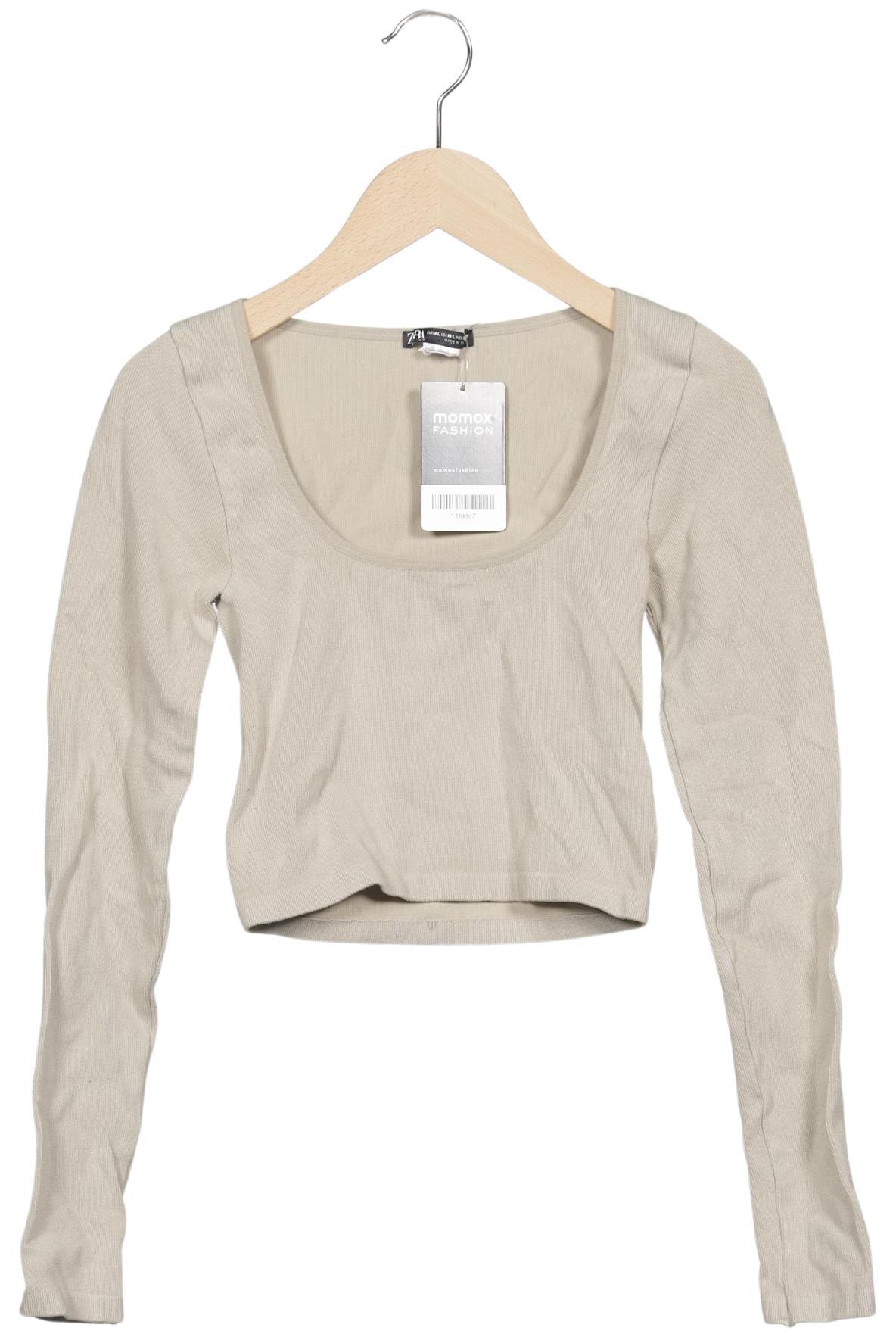 

Zara Damen Langarmshirt, beige, Gr. 38