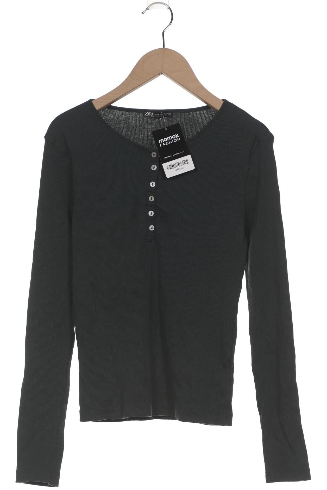 

Zara Damen Langarmshirt, grün, Gr. 38