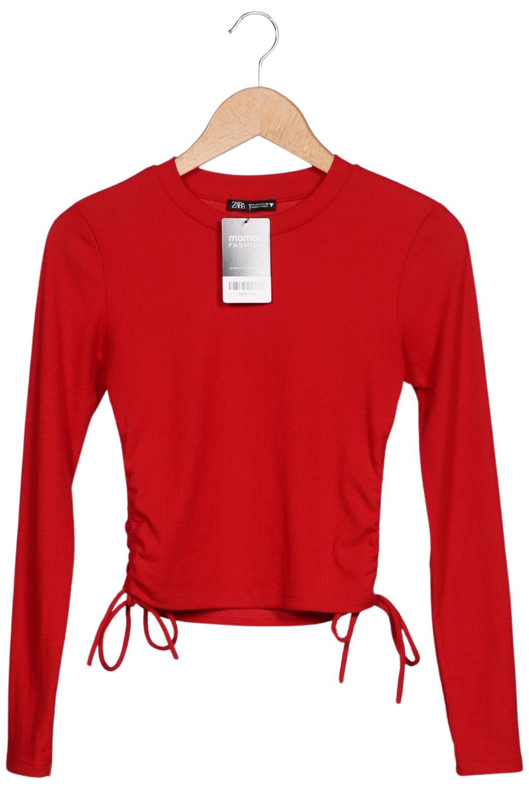 

Zara Damen Langarmshirt, rot, Gr. 36