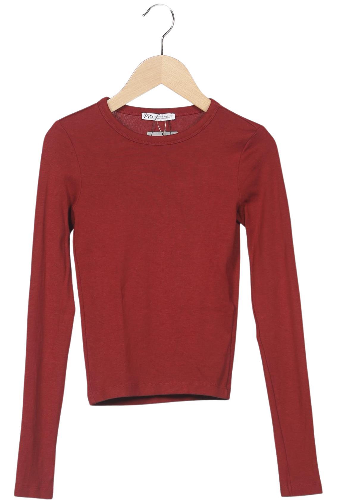 

Zara Damen Langarmshirt, rot, Gr. 36