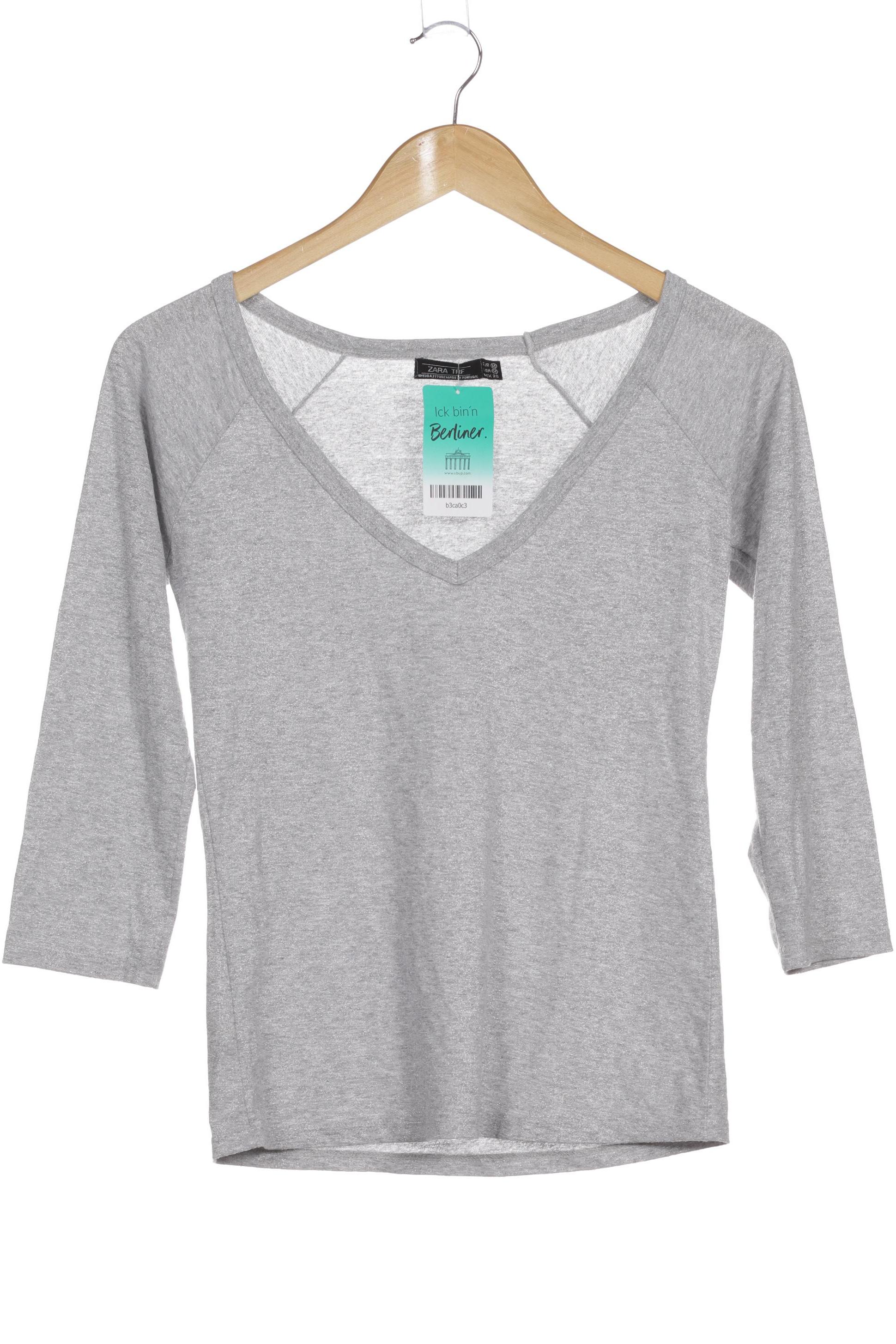 

Zara Damen Langarmshirt, grau, Gr. 38