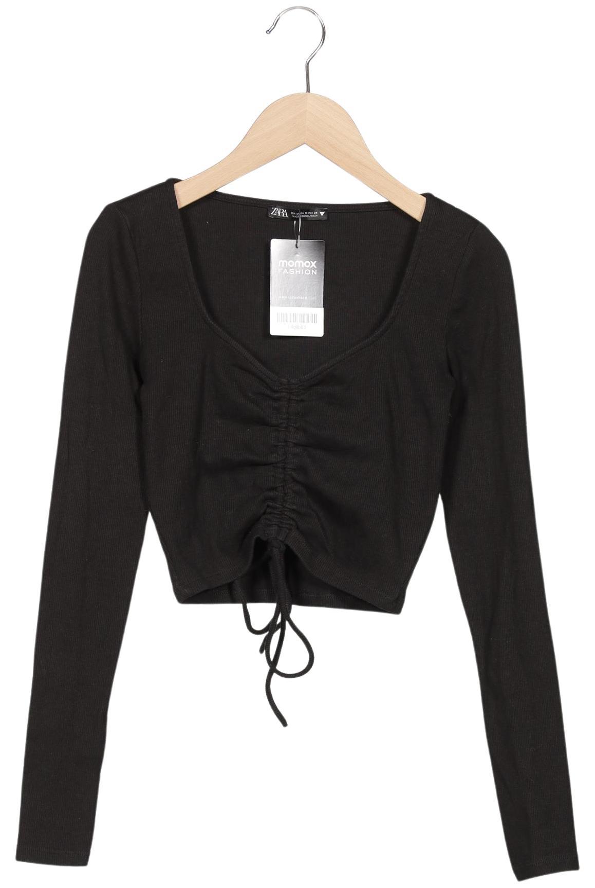 

Zara Damen Langarmshirt, schwarz, Gr. 38