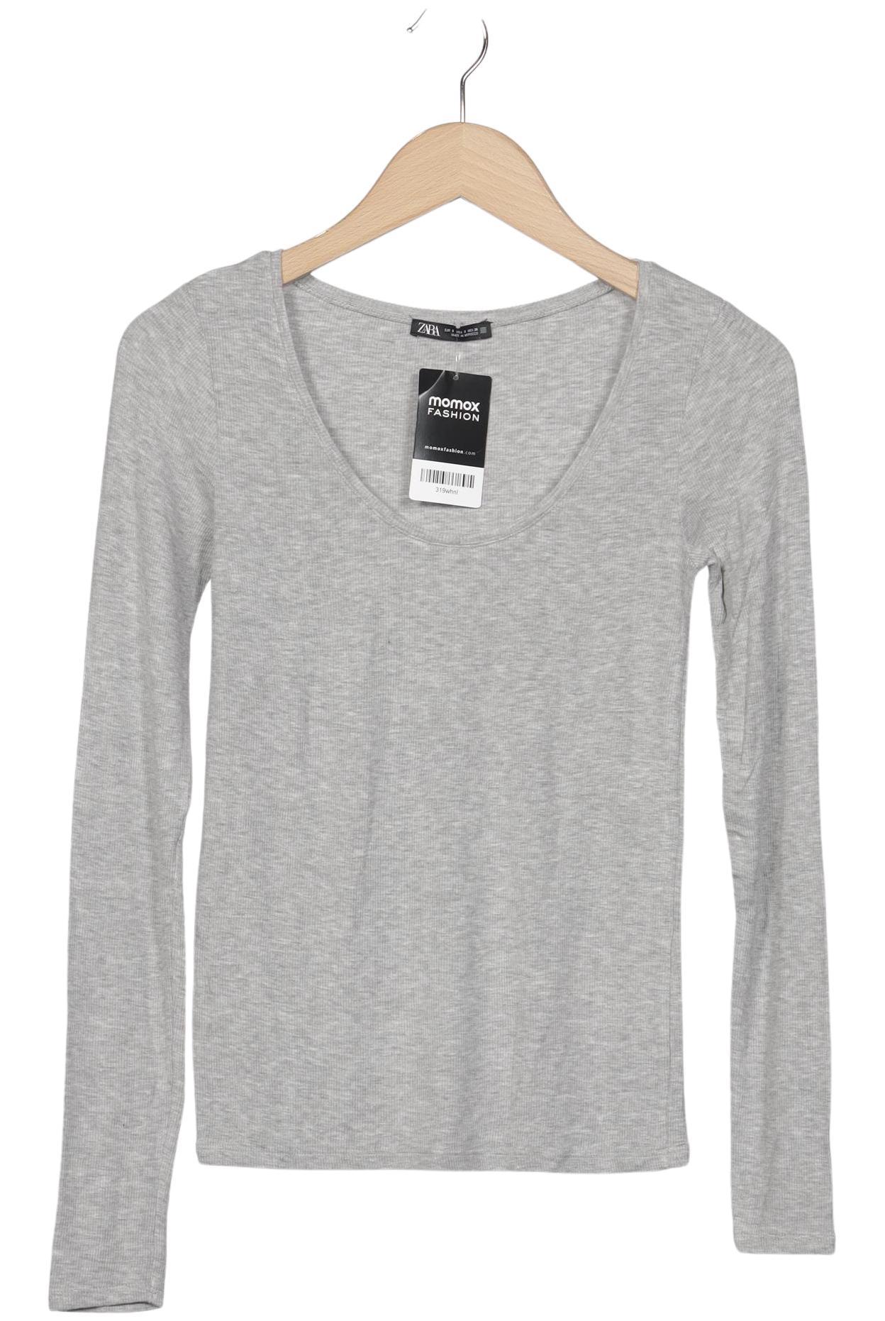 

Zara Damen Langarmshirt, grau, Gr. 36