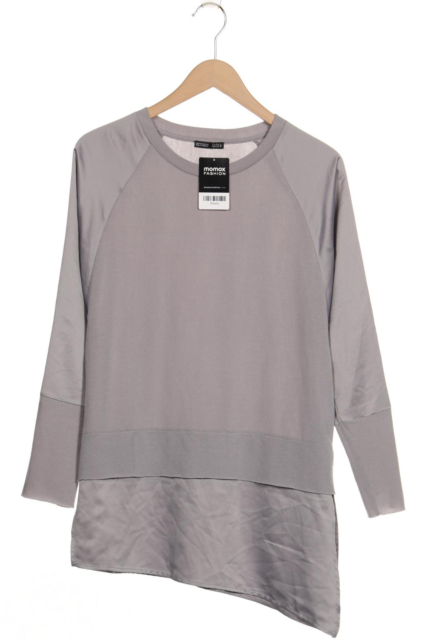 

Zara Damen Langarmshirt, grau, Gr. 38