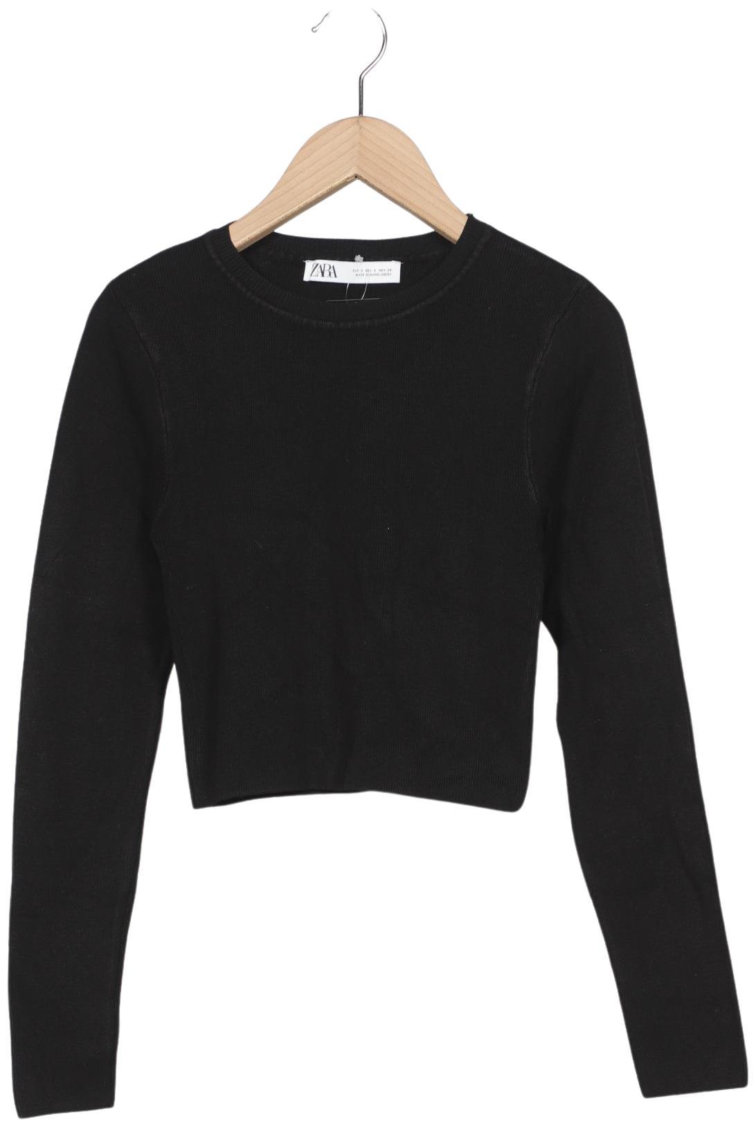 

Zara Damen Langarmshirt, schwarz, Gr. 36