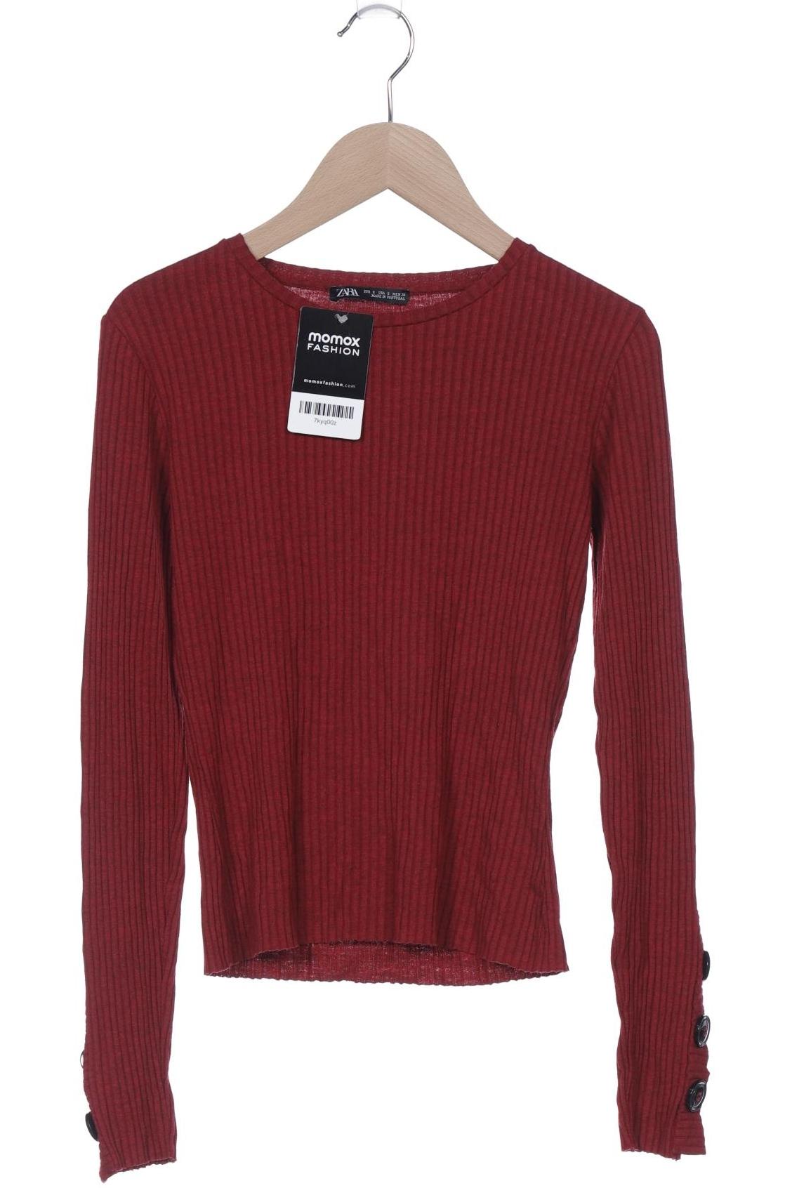 

Zara Damen Langarmshirt, bordeaux, Gr. 36