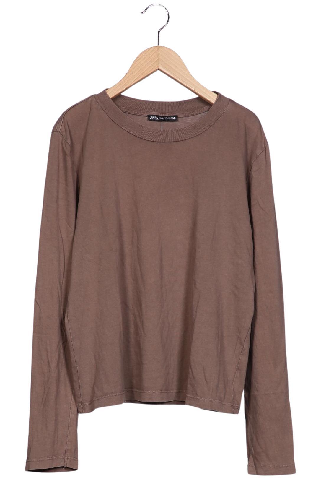 

Zara Damen Langarmshirt, braun, Gr. 38