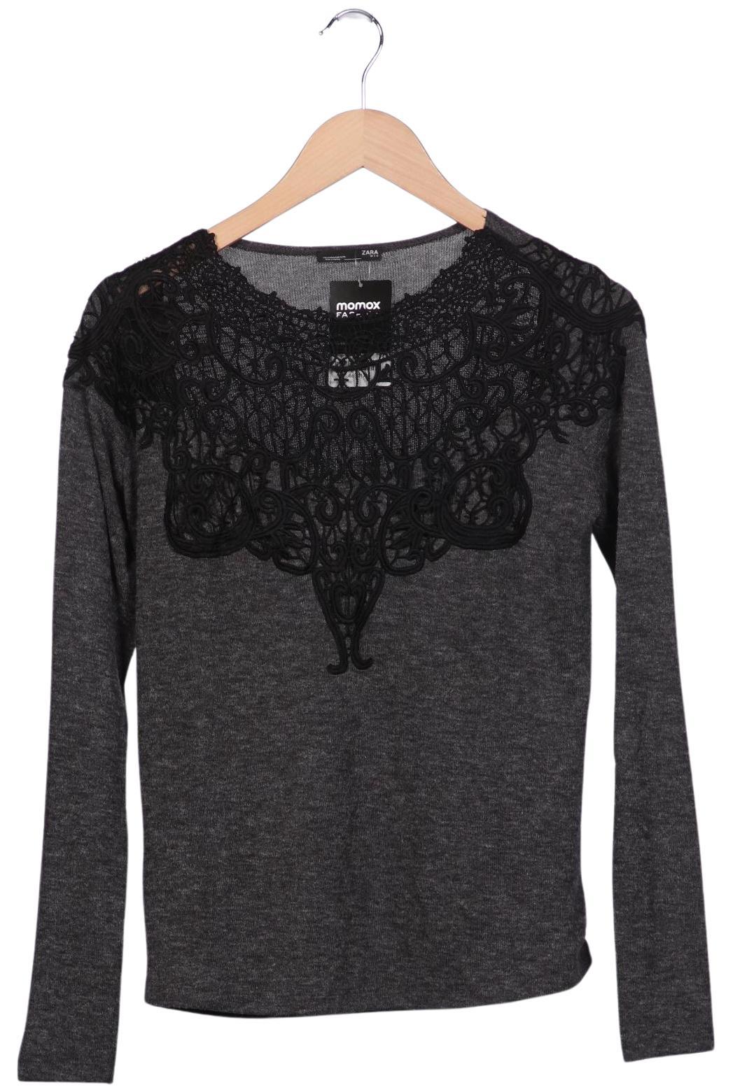 

Zara Damen Langarmshirt, grau, Gr. 36
