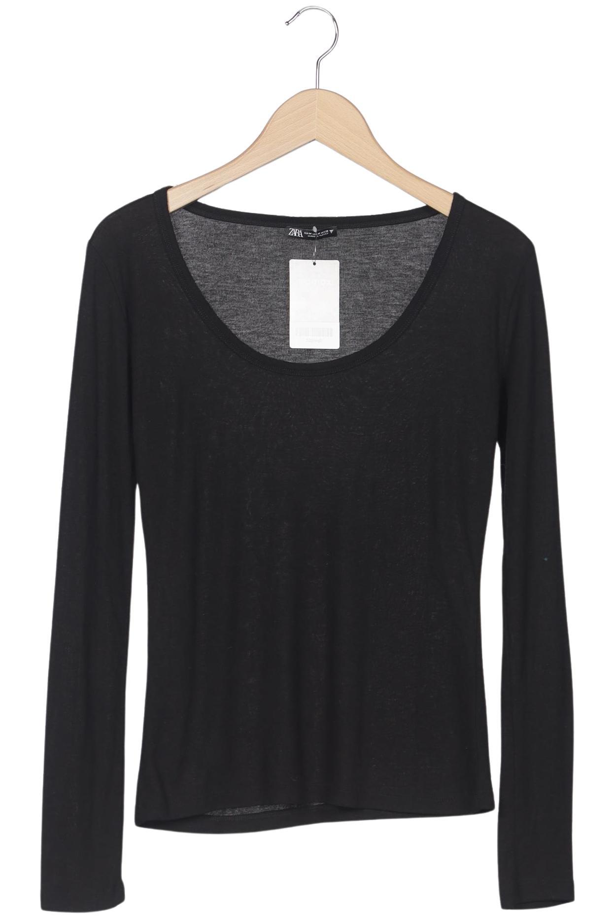 

Zara Damen Langarmshirt, schwarz, Gr. 38