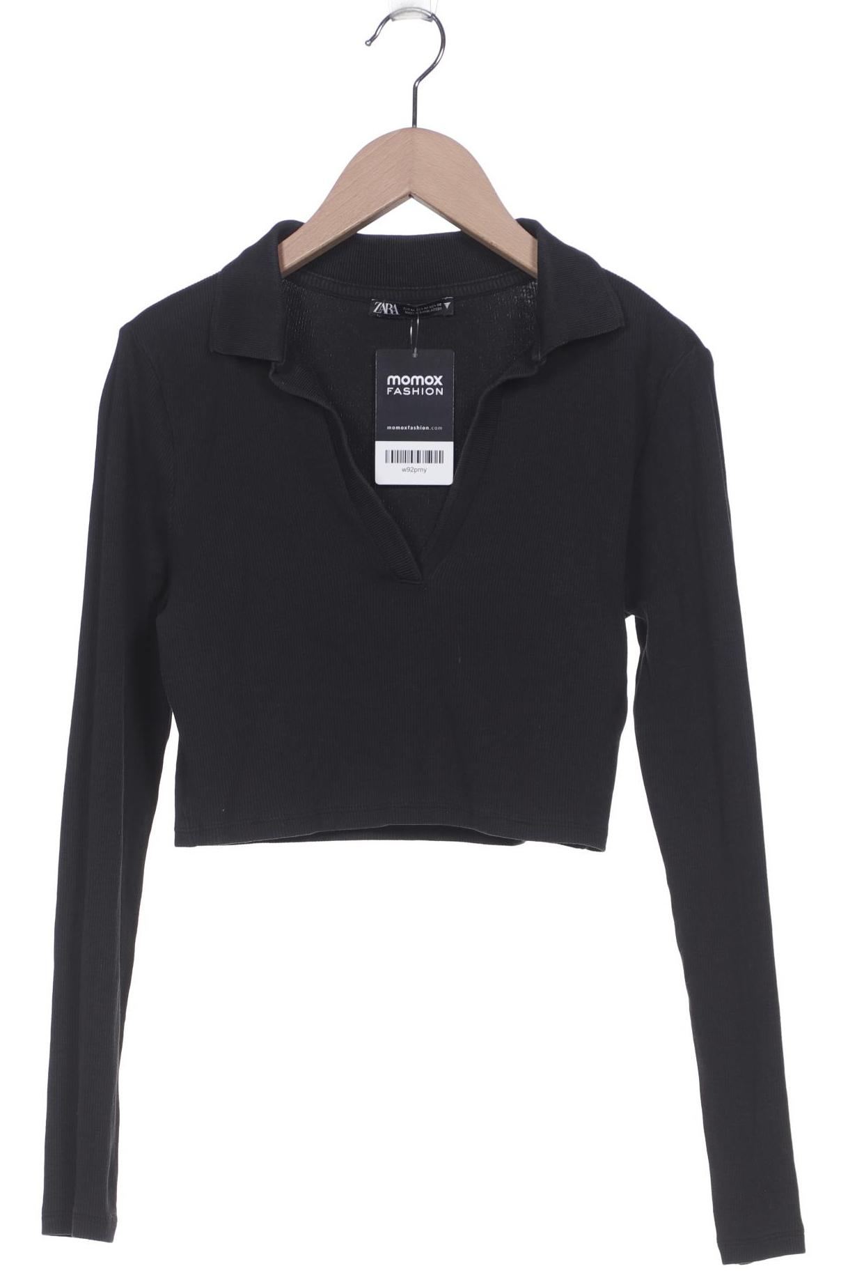 

Zara Damen Langarmshirt, schwarz, Gr. 38